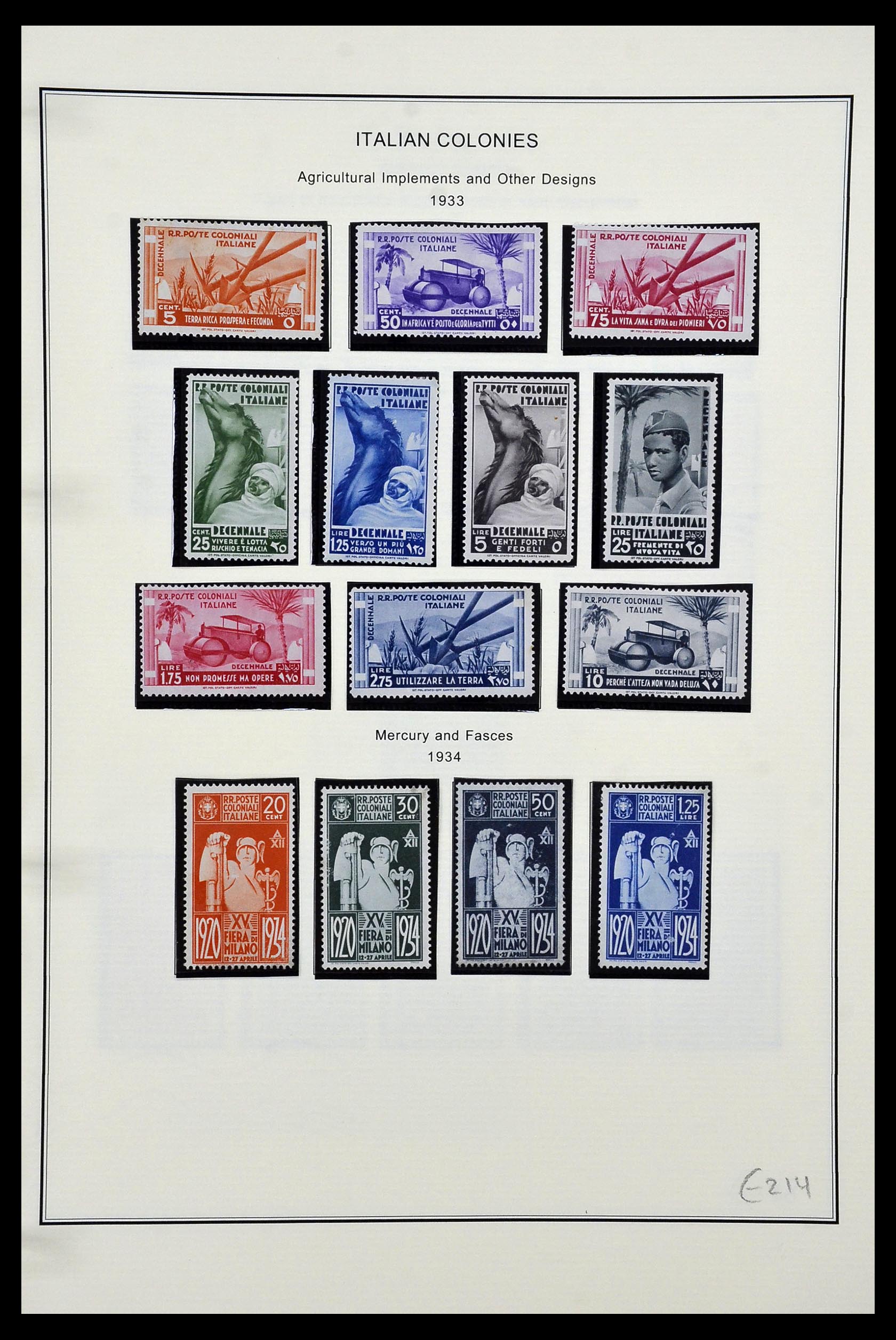 34320 108 - Postzegelverzameling 34320 Italiaanse gebieden en koloniën 1874-1941.