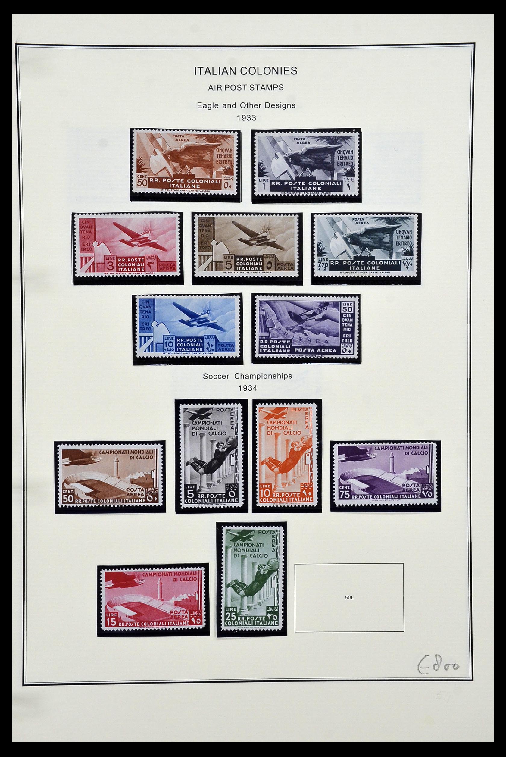 34320 110 - Postzegelverzameling 34320 Italiaanse gebieden en koloniën 1874-1941.