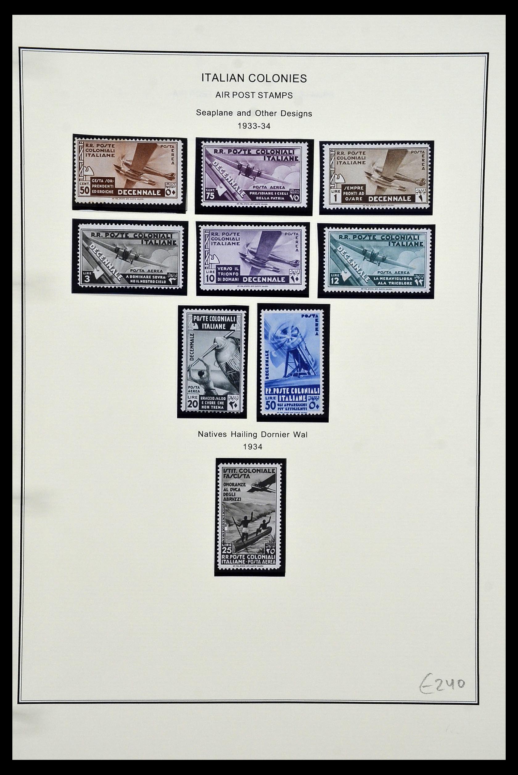 34320 111 - Postzegelverzameling 34320 Italiaanse gebieden en koloniën 1874-1941.