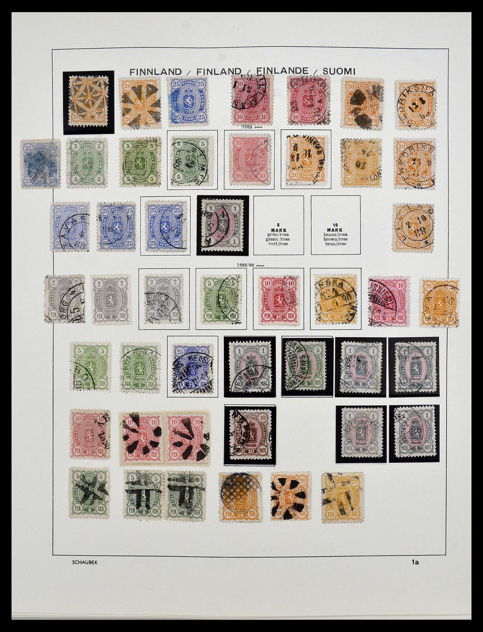 34321 003 - Postzegelverzameling 34321 Finland 1856-1999.