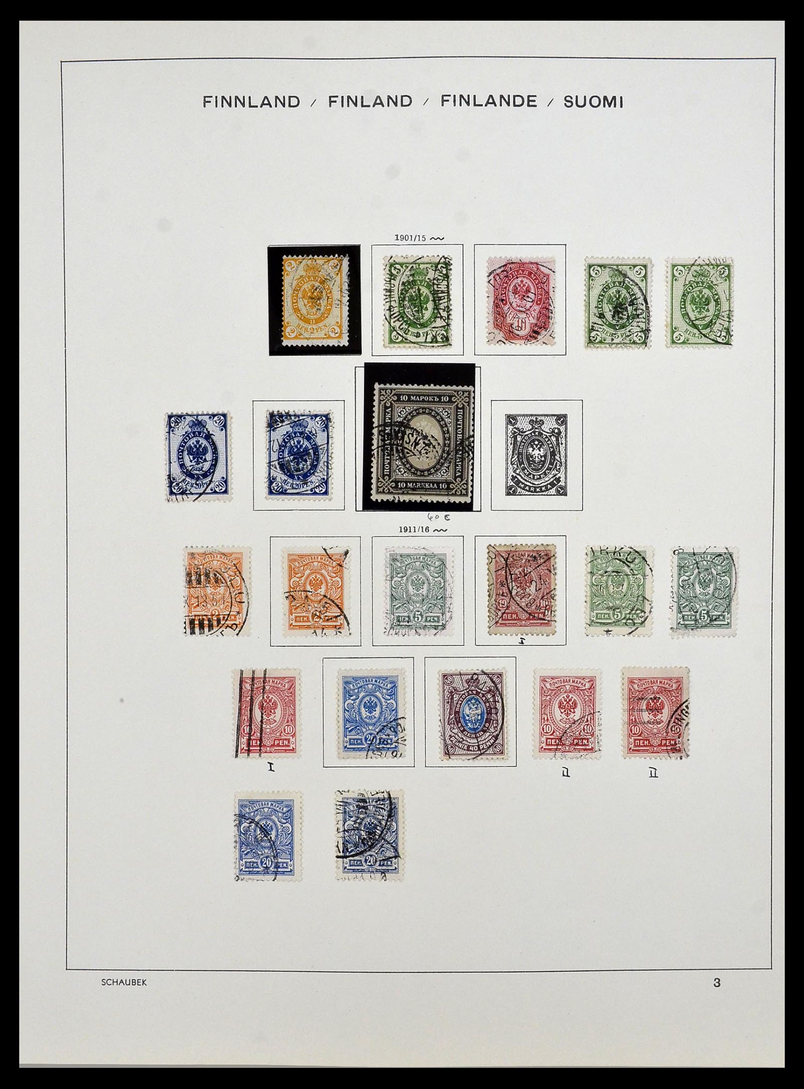 34321 007 - Postzegelverzameling 34321 Finland 1856-1999.