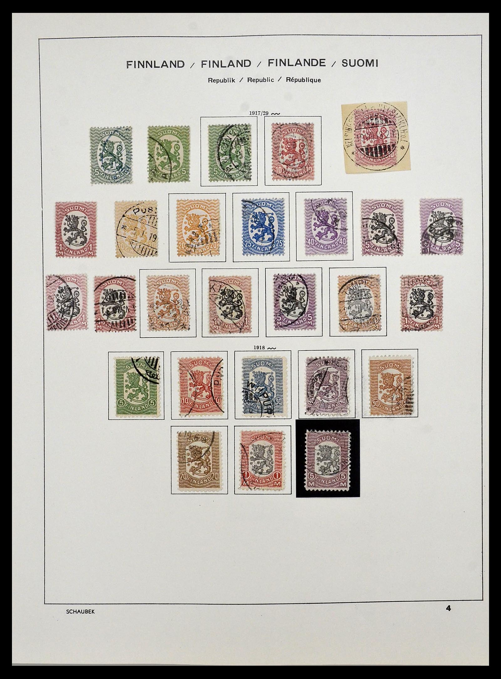 34321 009 - Postzegelverzameling 34321 Finland 1856-1999.