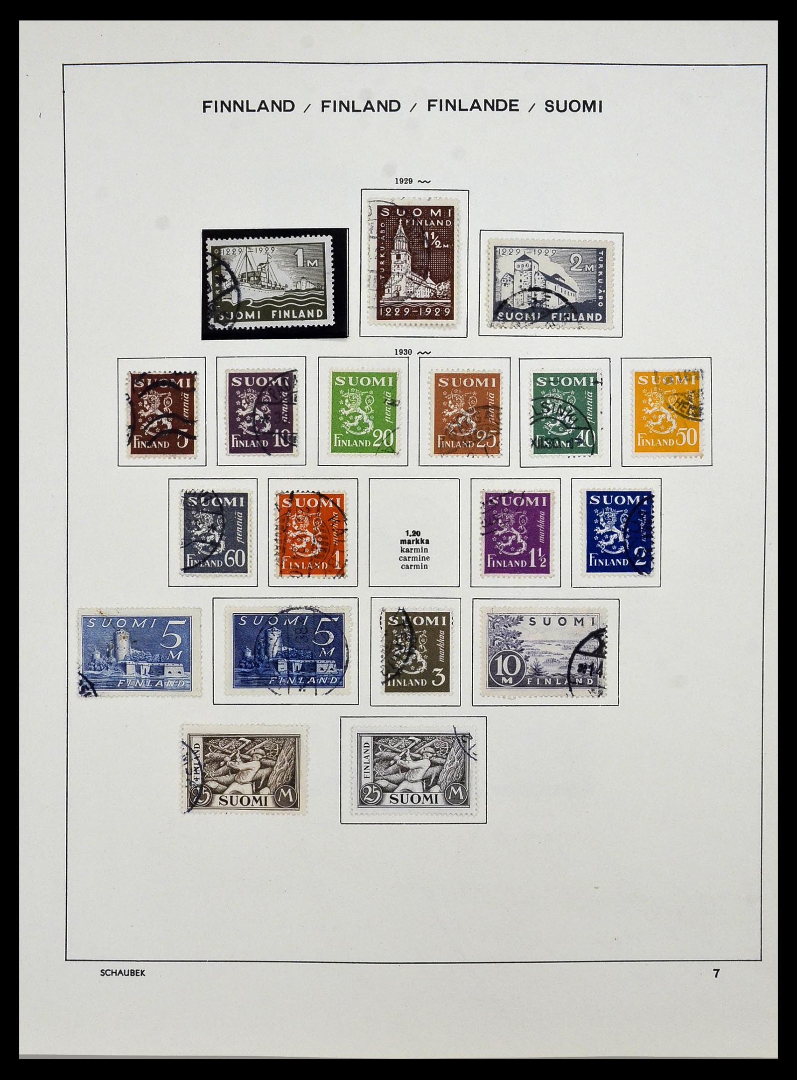 34321 015 - Postzegelverzameling 34321 Finland 1856-1999.