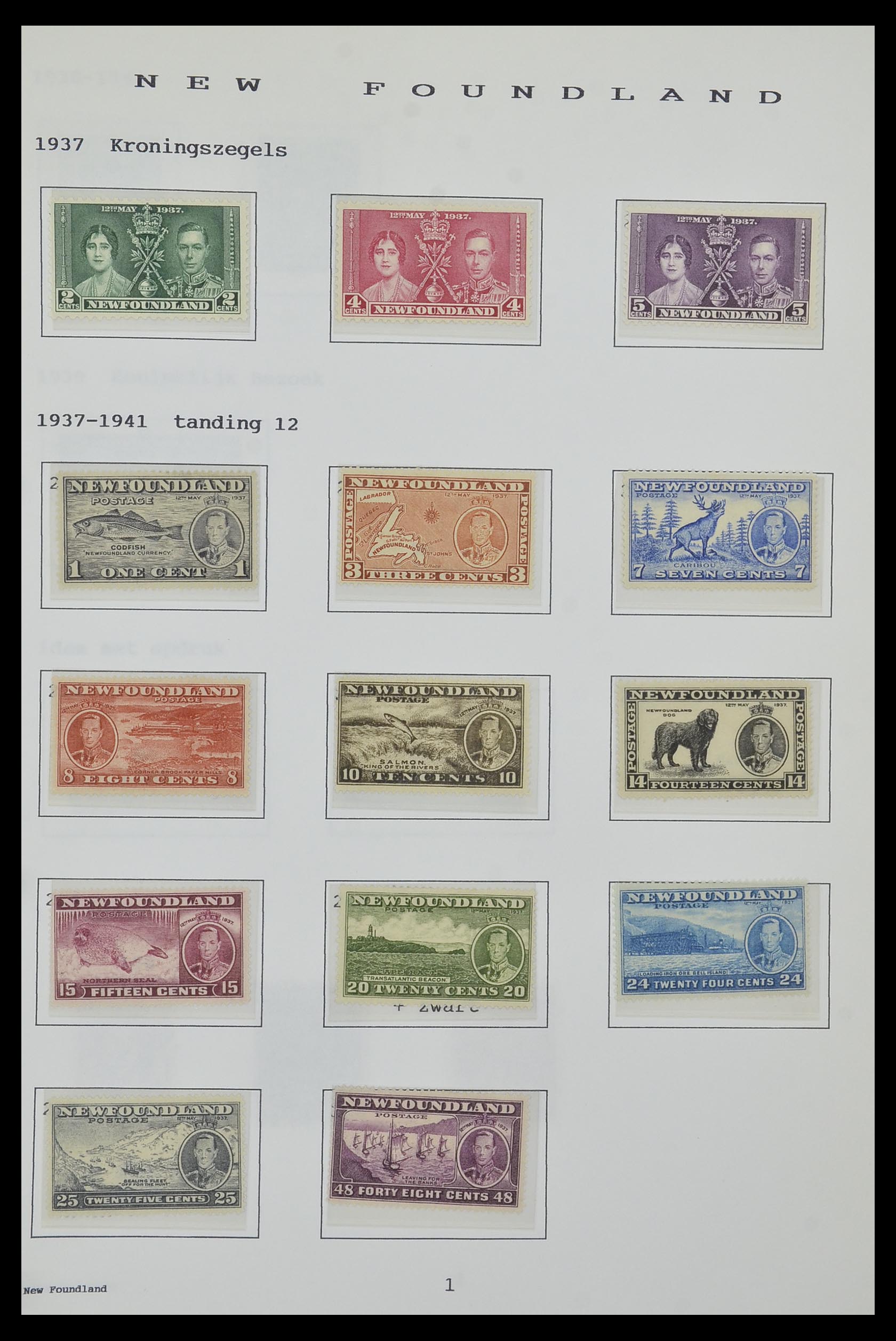 34323 166 - Postzegelverzameling 34323 Engelse koloniën George VI 1937-1952.