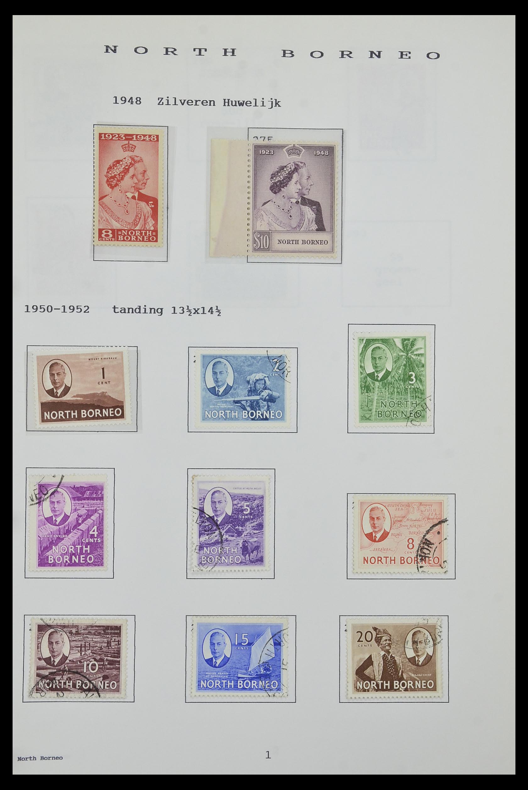 34323 175 - Postzegelverzameling 34323 Engelse koloniën George VI 1937-1952.