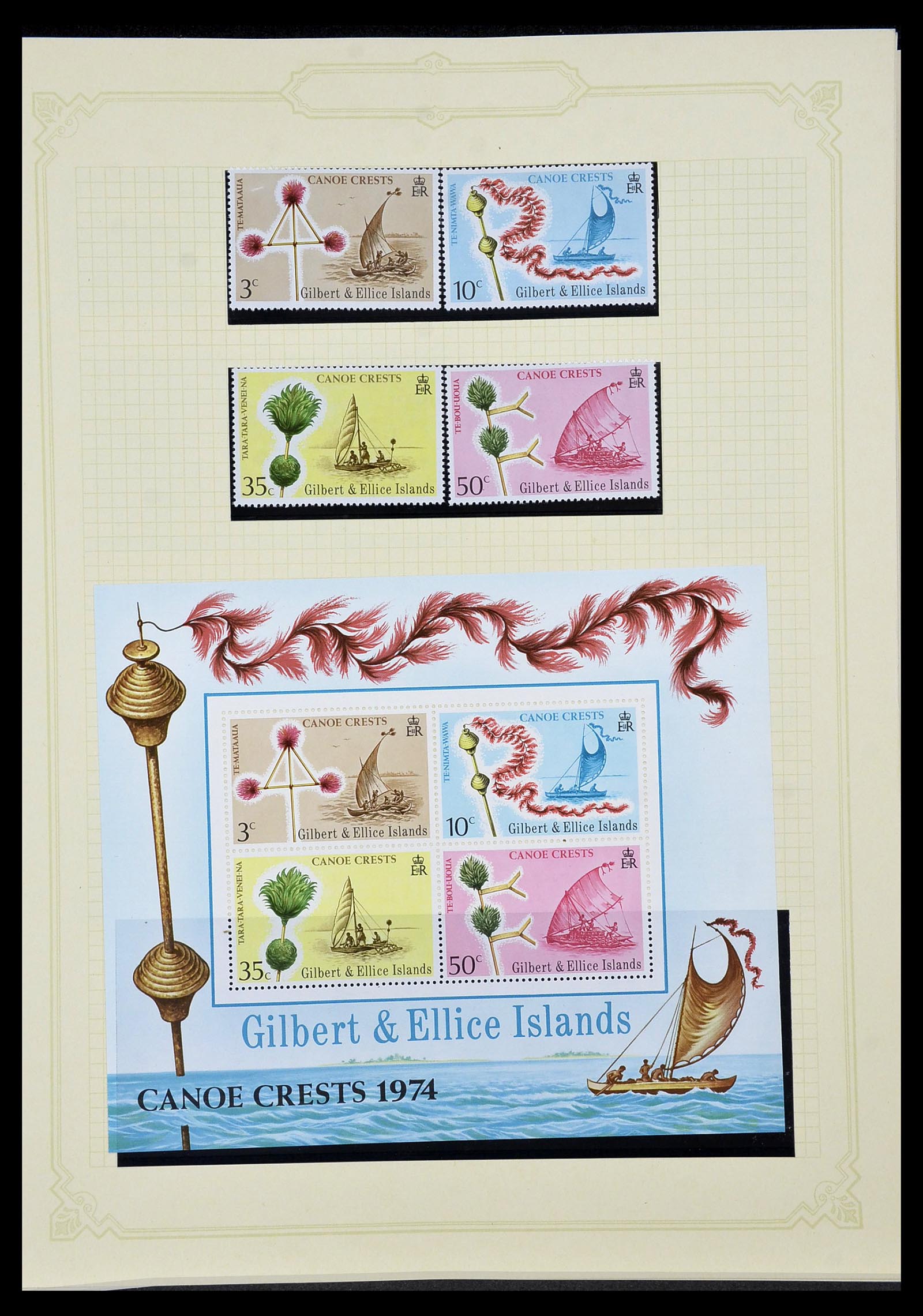 34358 060 - Postzegelverzameling 34358 Engelse koloniën in de stille Zuidzee 1908