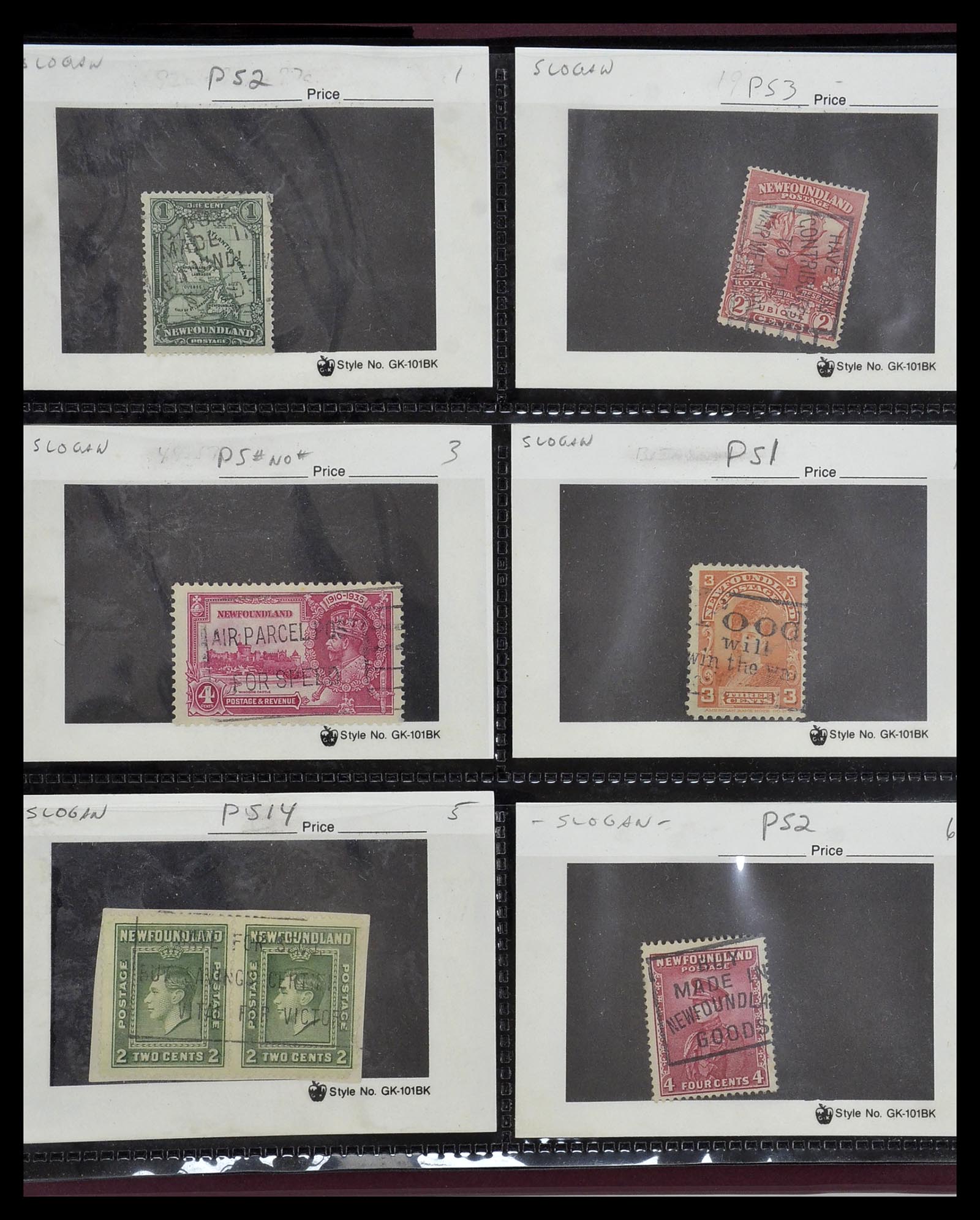 34380 571 - Postzegelverzameling 34380 Newfoundland stempelverzameling 1868-1950.