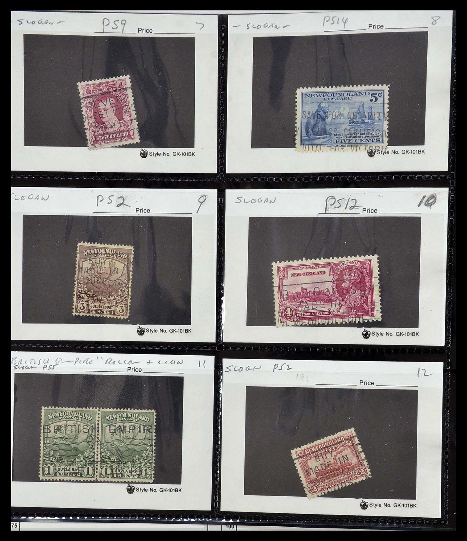 34380 572 - Postzegelverzameling 34380 Newfoundland stempelverzameling 1868-1950.