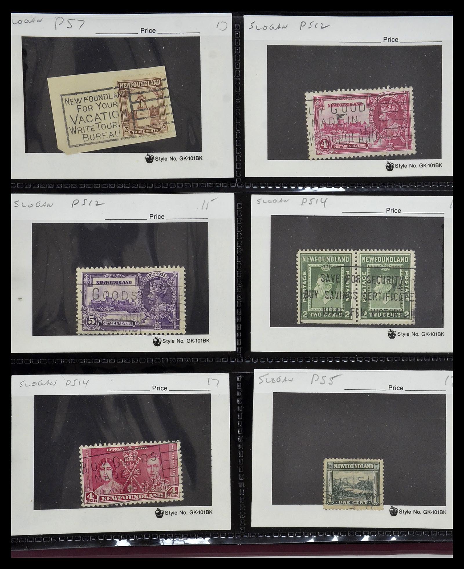 34380 573 - Postzegelverzameling 34380 Newfoundland stempelverzameling 1868-1950.