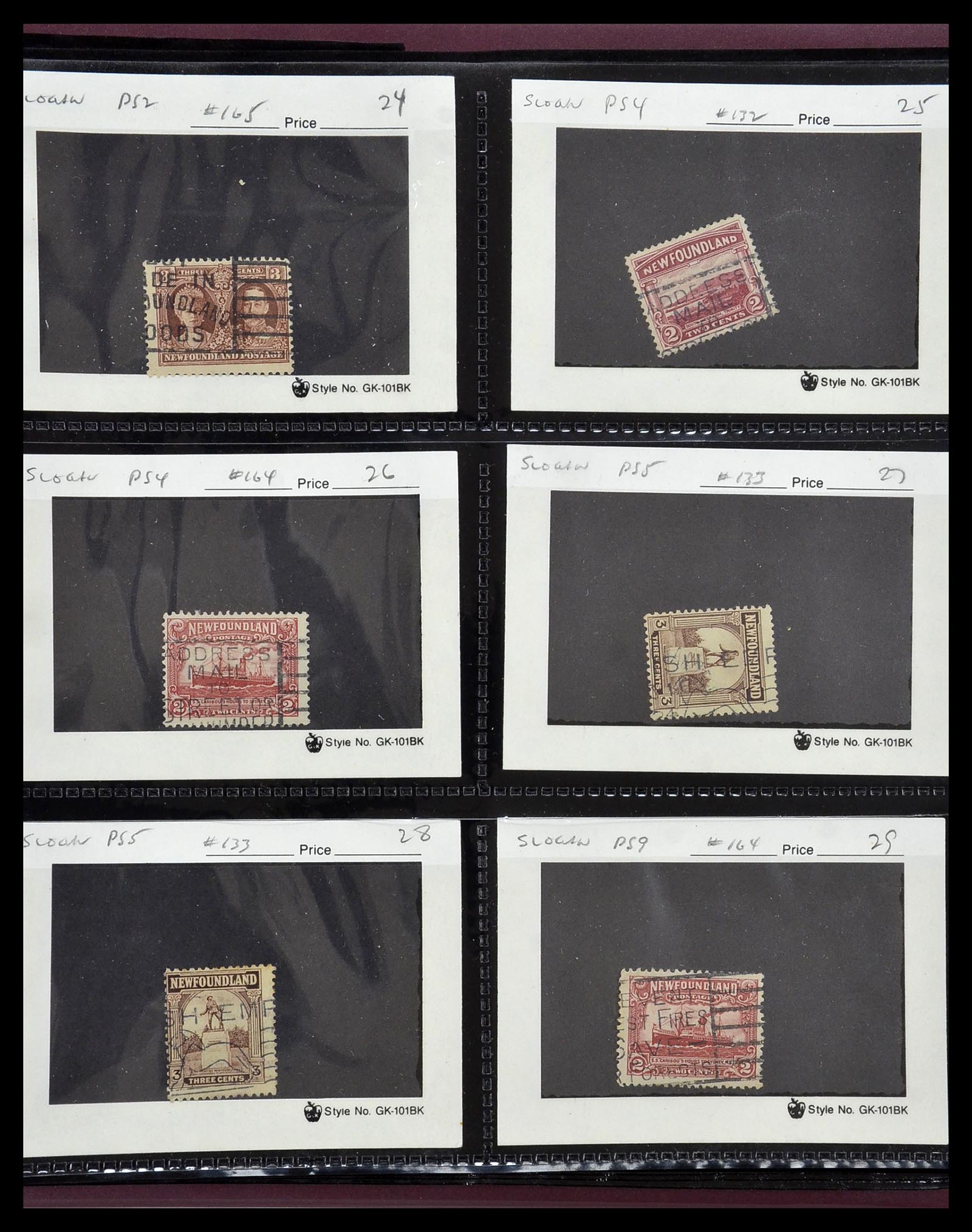 34380 575 - Postzegelverzameling 34380 Newfoundland stempelverzameling 1868-1950.
