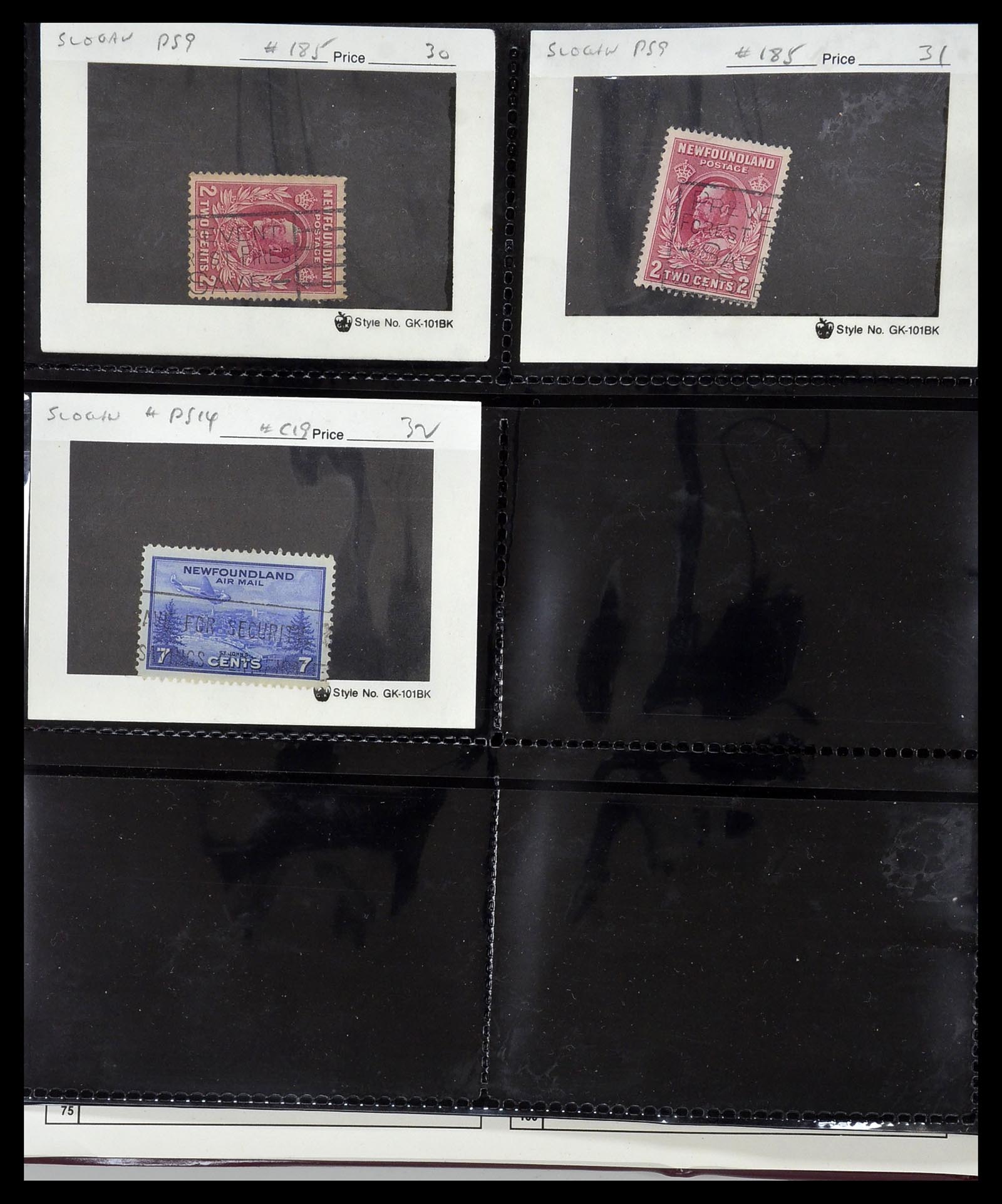 34380 576 - Postzegelverzameling 34380 Newfoundland stempelverzameling 1868-1950.
