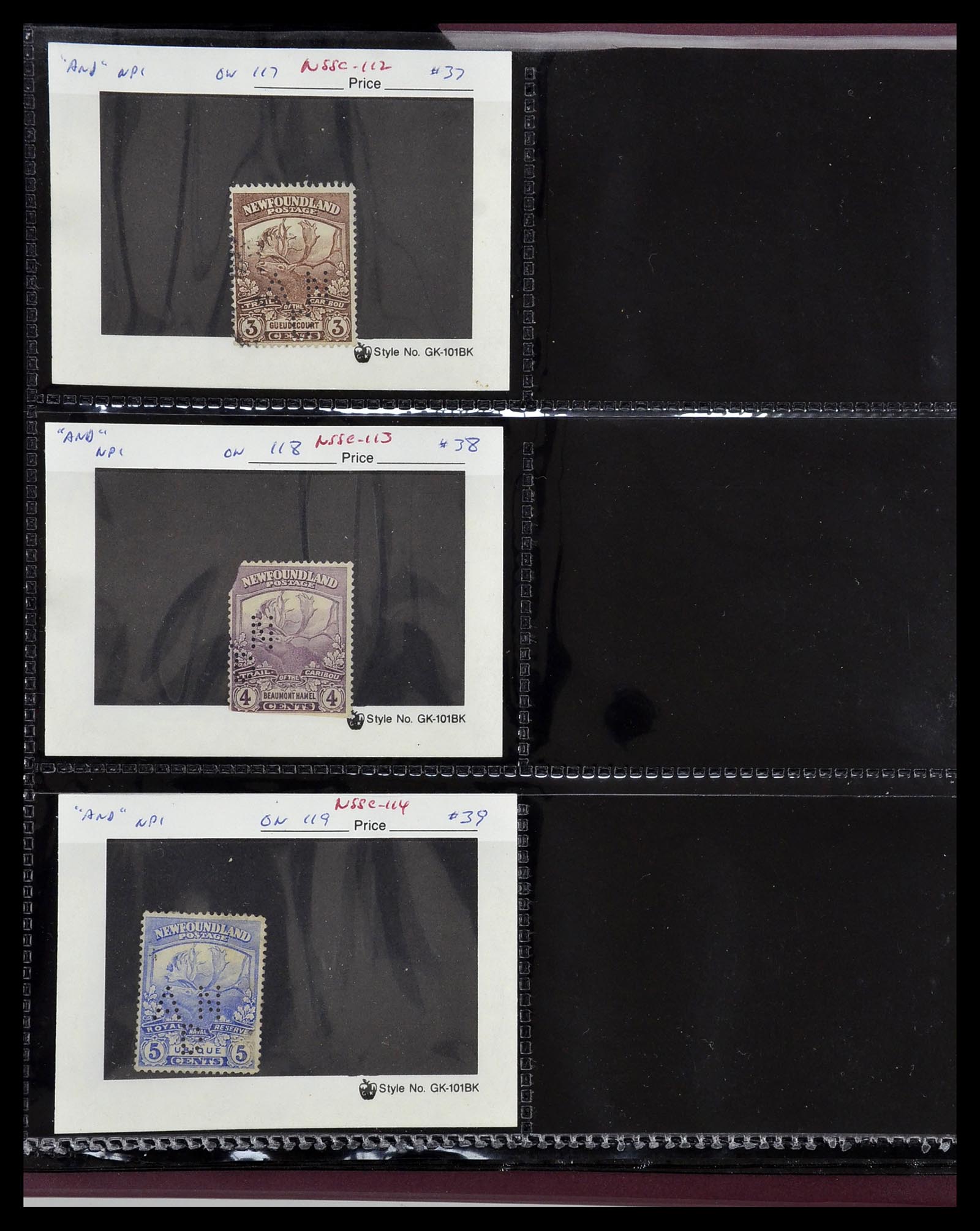 34380 578 - Postzegelverzameling 34380 Newfoundland stempelverzameling 1868-1950.