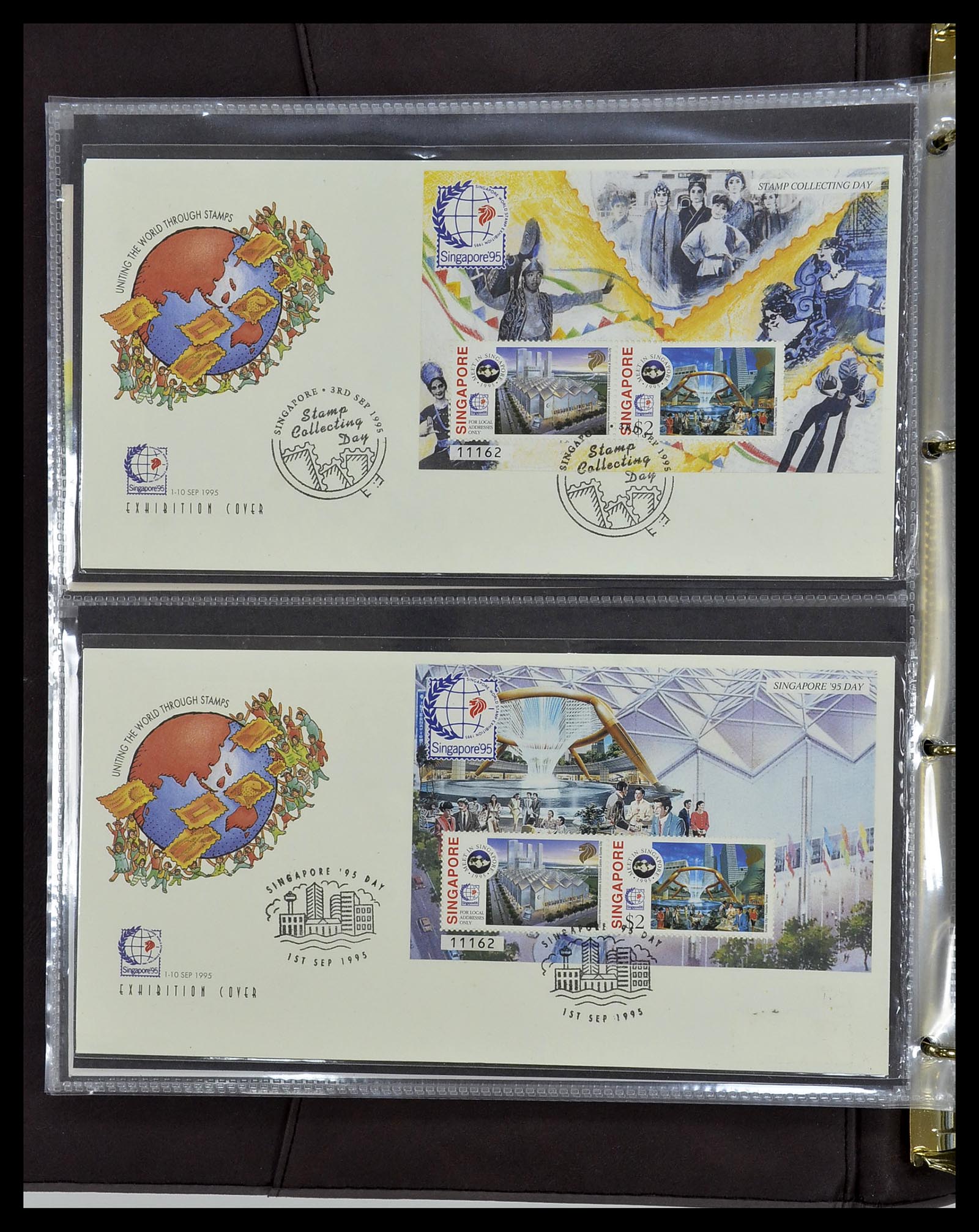 34394 162 - Postzegelverzameling 34394 Singapore FDC's 1948-2015!