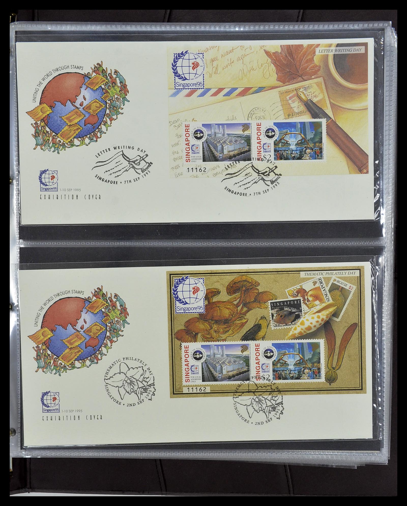 34394 163 - Postzegelverzameling 34394 Singapore FDC's 1948-2015!