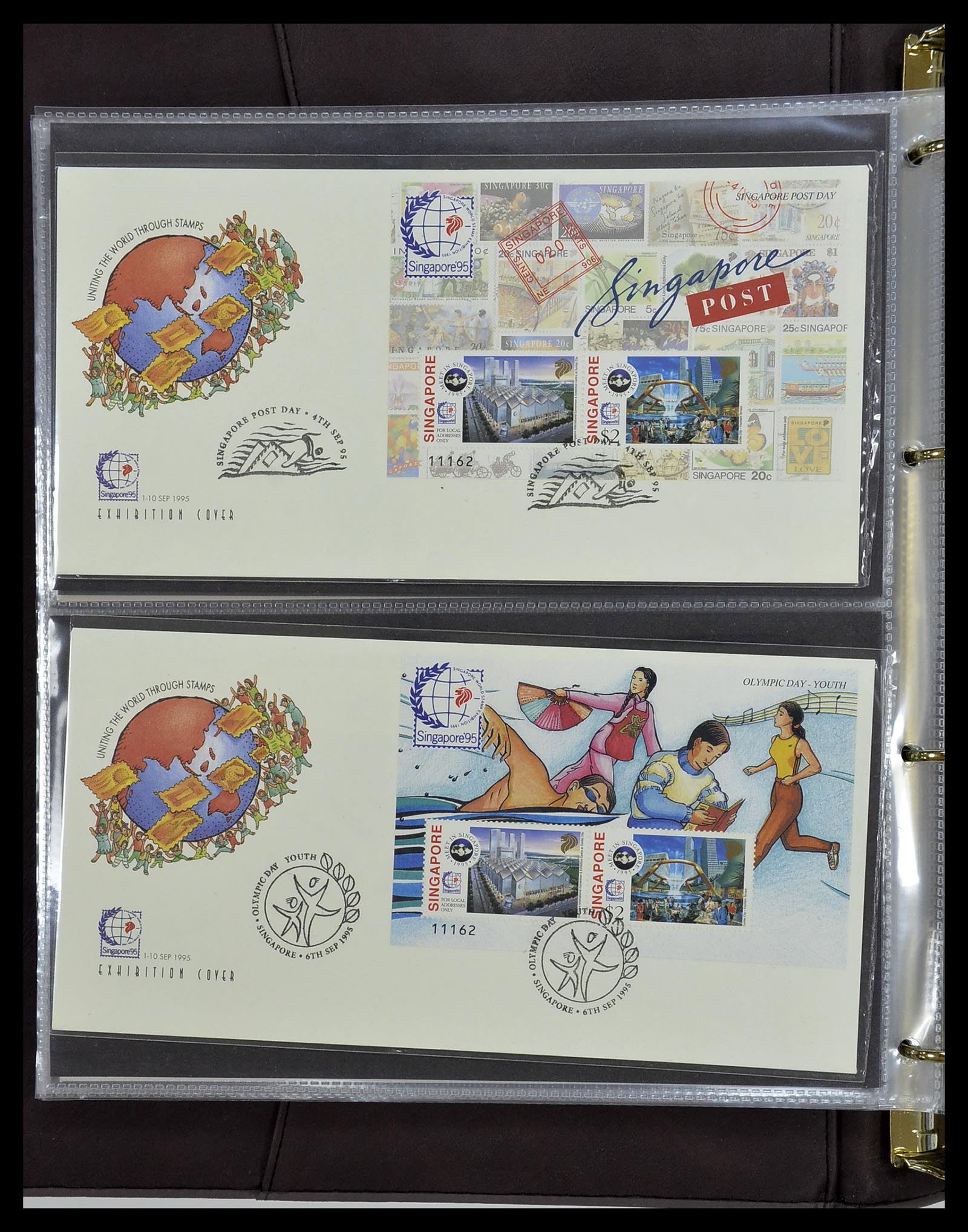 34394 164 - Postzegelverzameling 34394 Singapore FDC's 1948-2015!