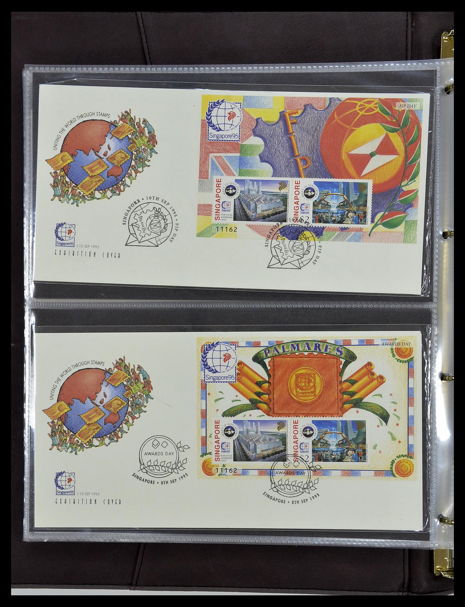 34394 166 - Postzegelverzameling 34394 Singapore FDC's 1948-2015!