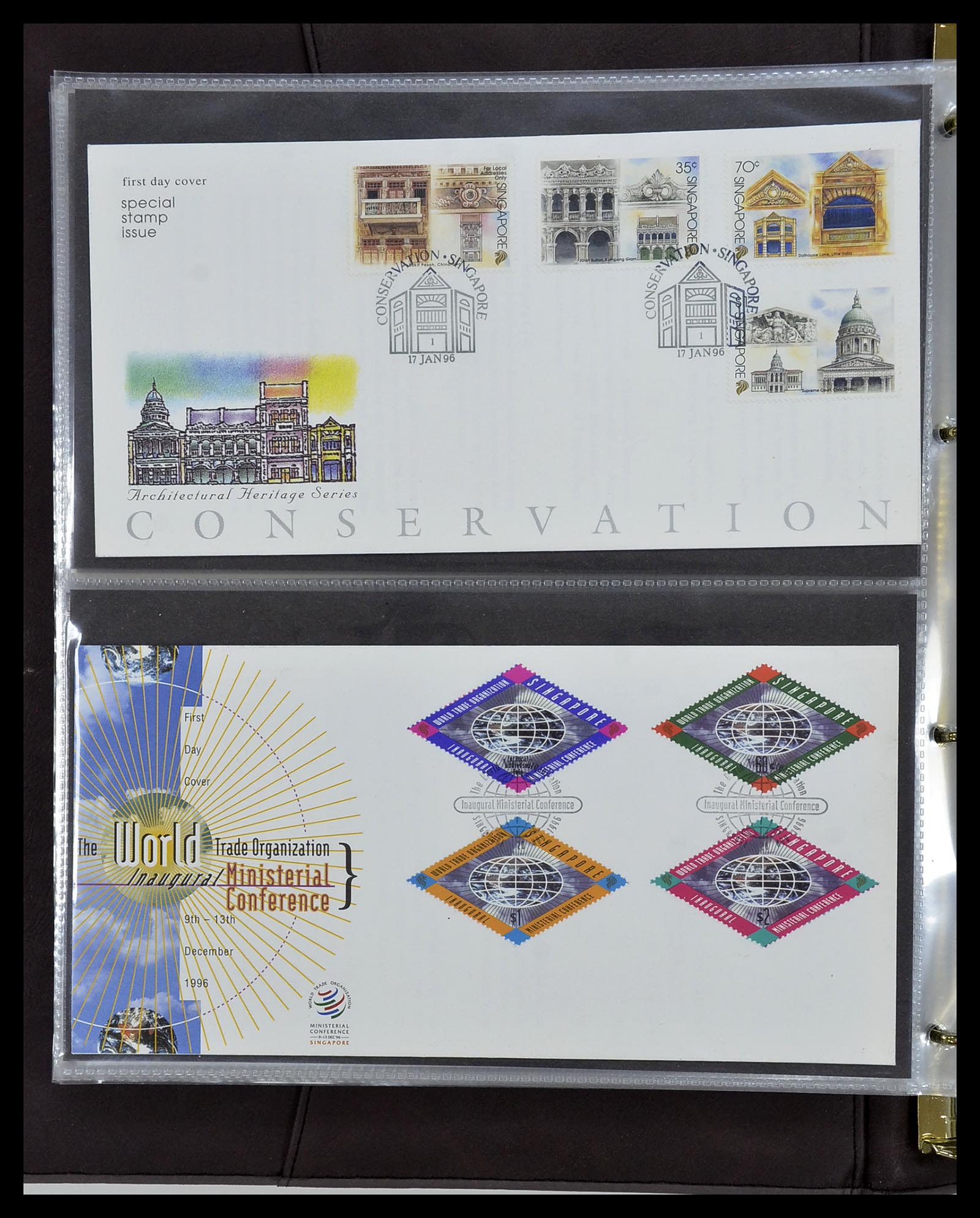 34394 168 - Postzegelverzameling 34394 Singapore FDC's 1948-2015!