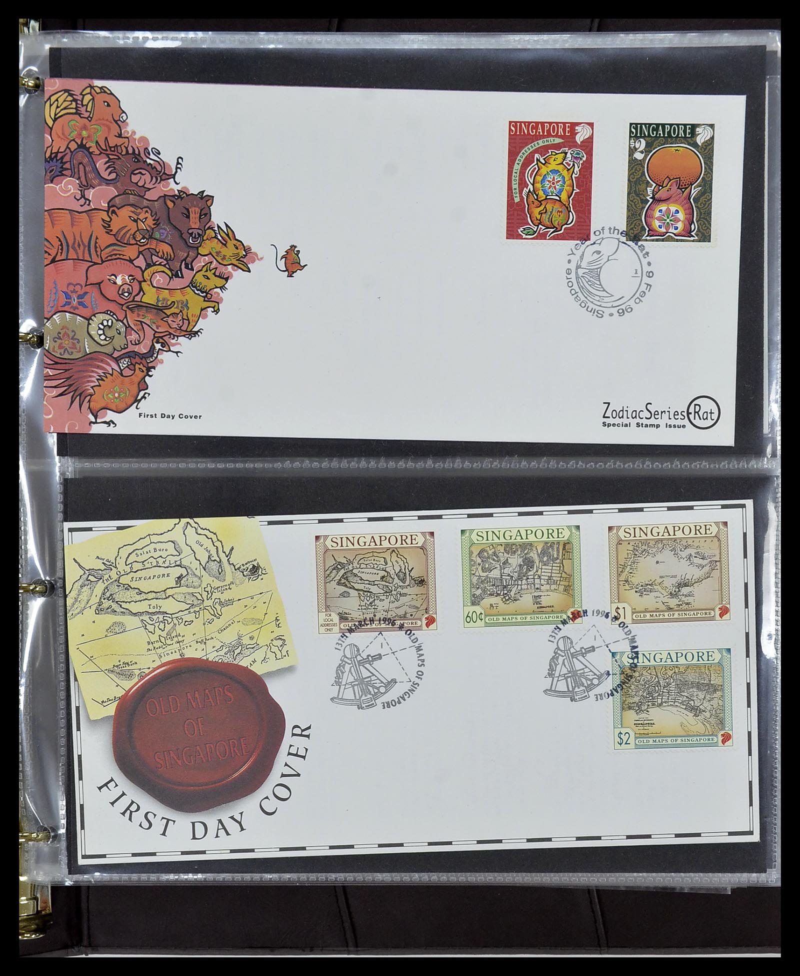 34394 169 - Postzegelverzameling 34394 Singapore FDC's 1948-2015!