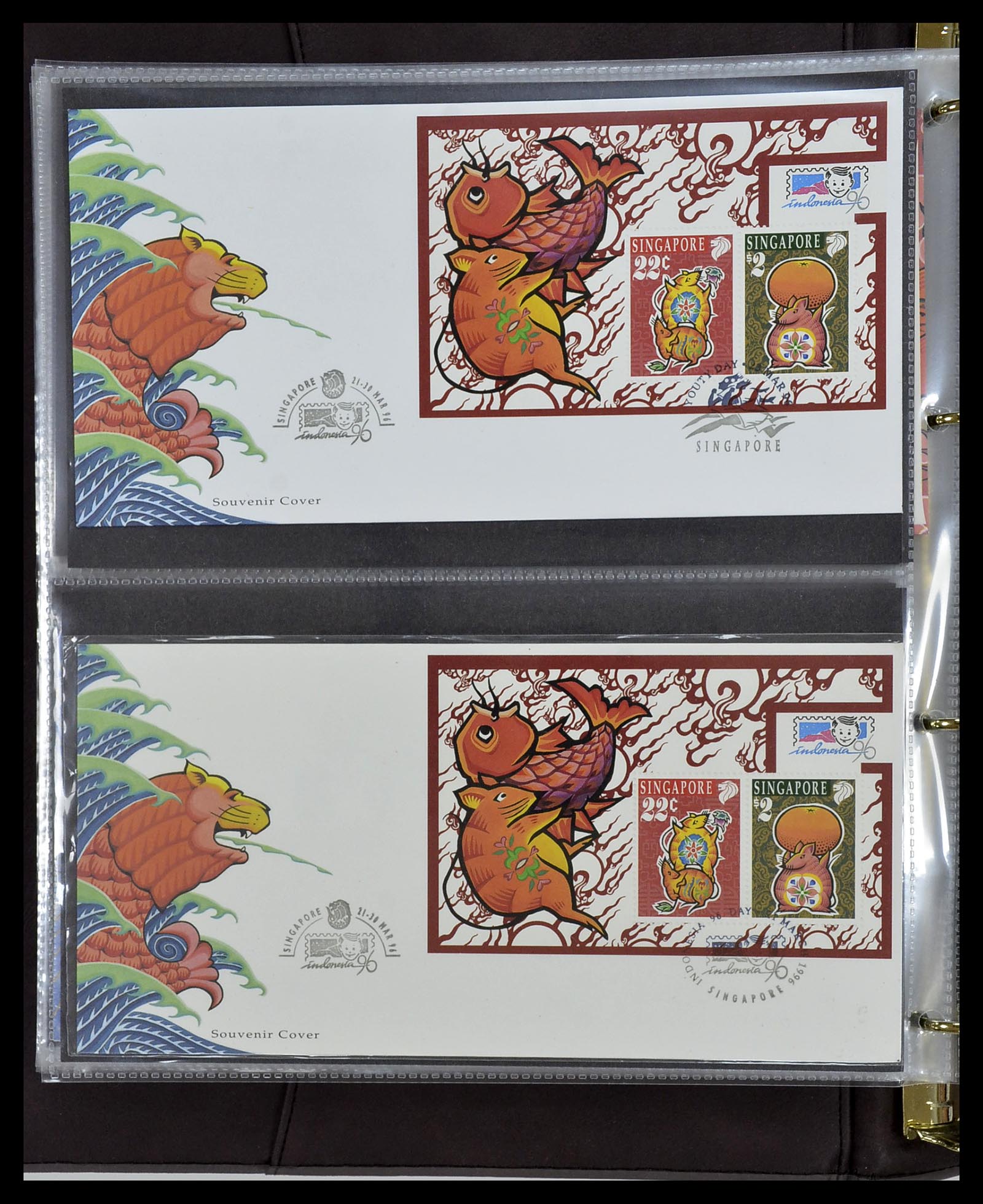 34394 170 - Postzegelverzameling 34394 Singapore FDC's 1948-2015!