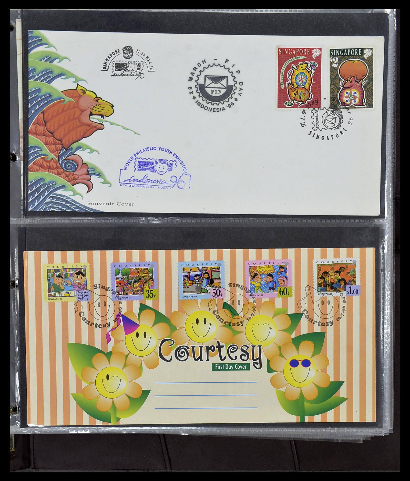 34394 173 - Postzegelverzameling 34394 Singapore FDC's 1948-2015!