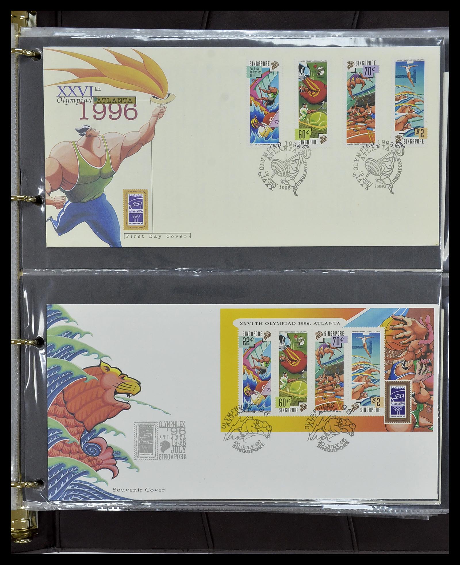 34394 175 - Postzegelverzameling 34394 Singapore FDC's 1948-2015!