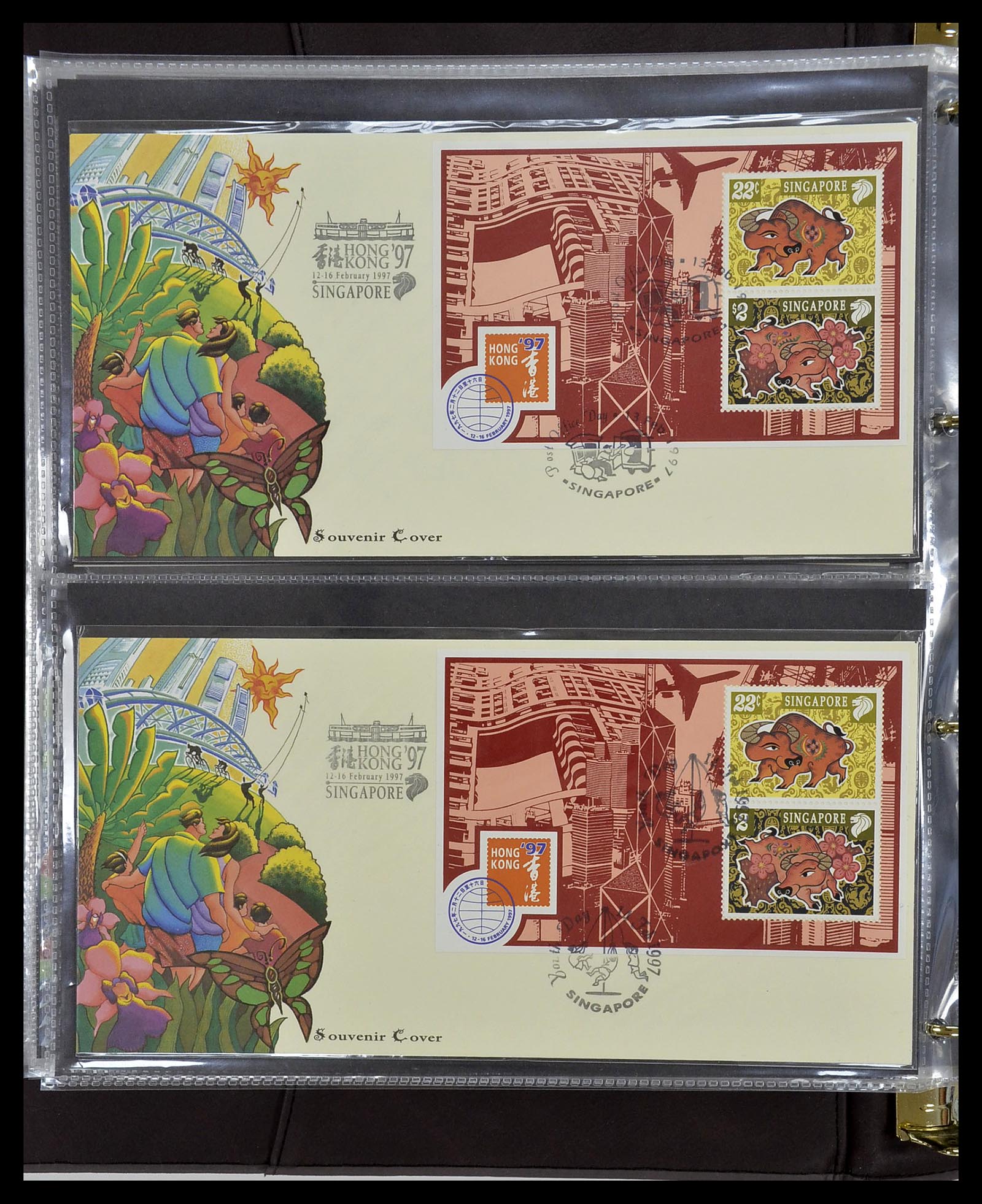 34394 180 - Postzegelverzameling 34394 Singapore FDC's 1948-2015!