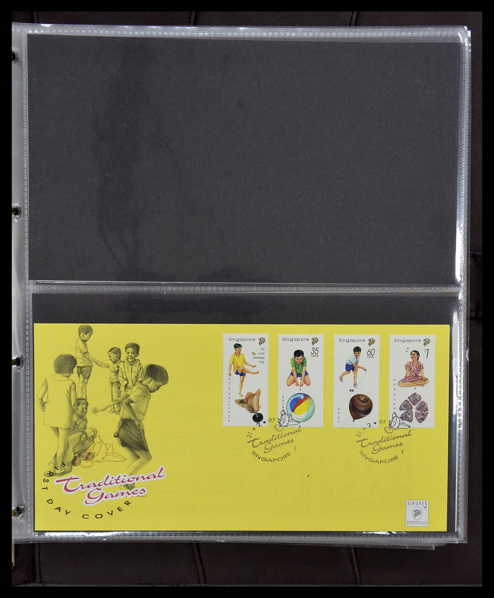 34394 182 - Postzegelverzameling 34394 Singapore FDC's 1948-2015!