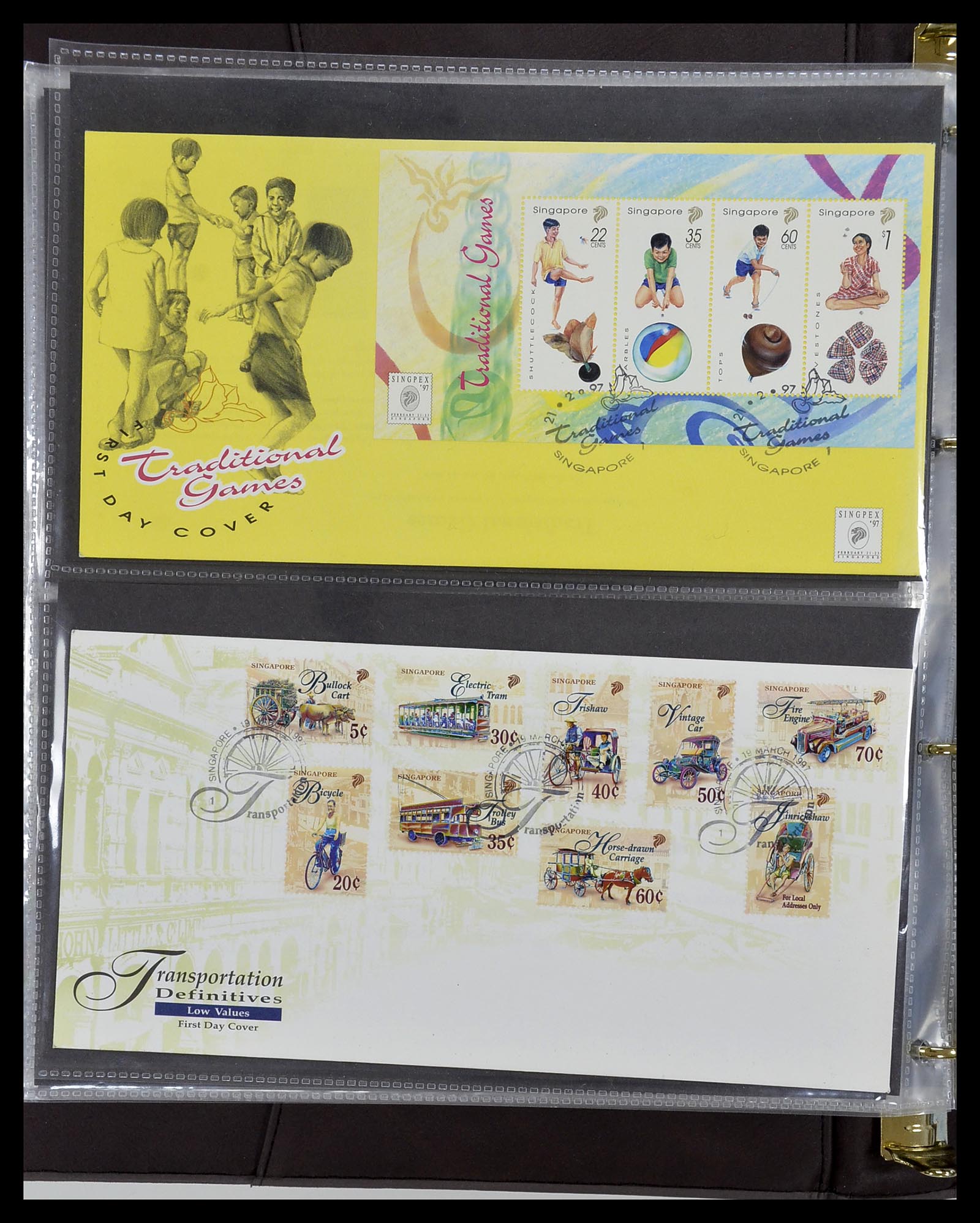 34394 183 - Postzegelverzameling 34394 Singapore FDC's 1948-2015!
