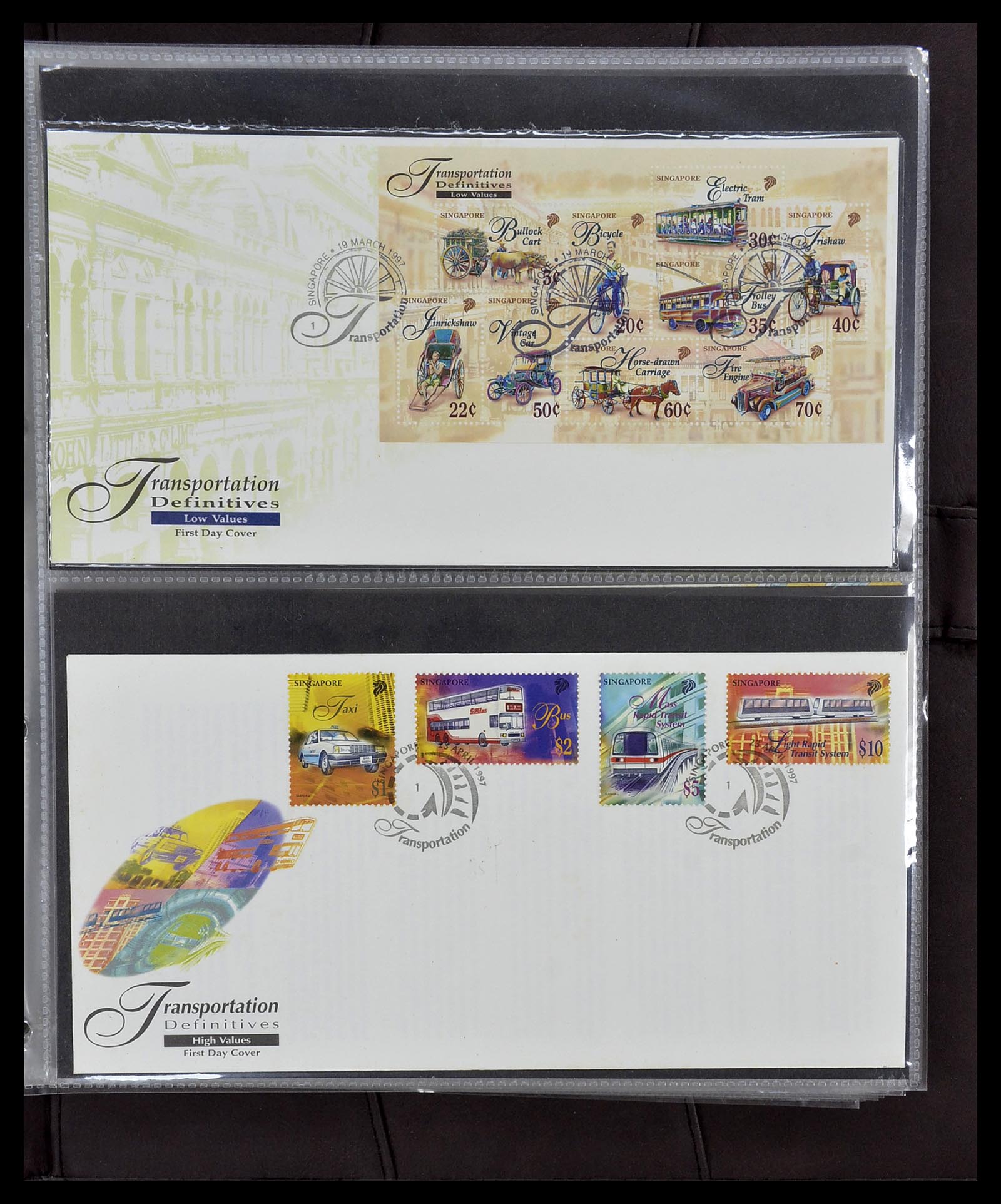 34394 184 - Postzegelverzameling 34394 Singapore FDC's 1948-2015!