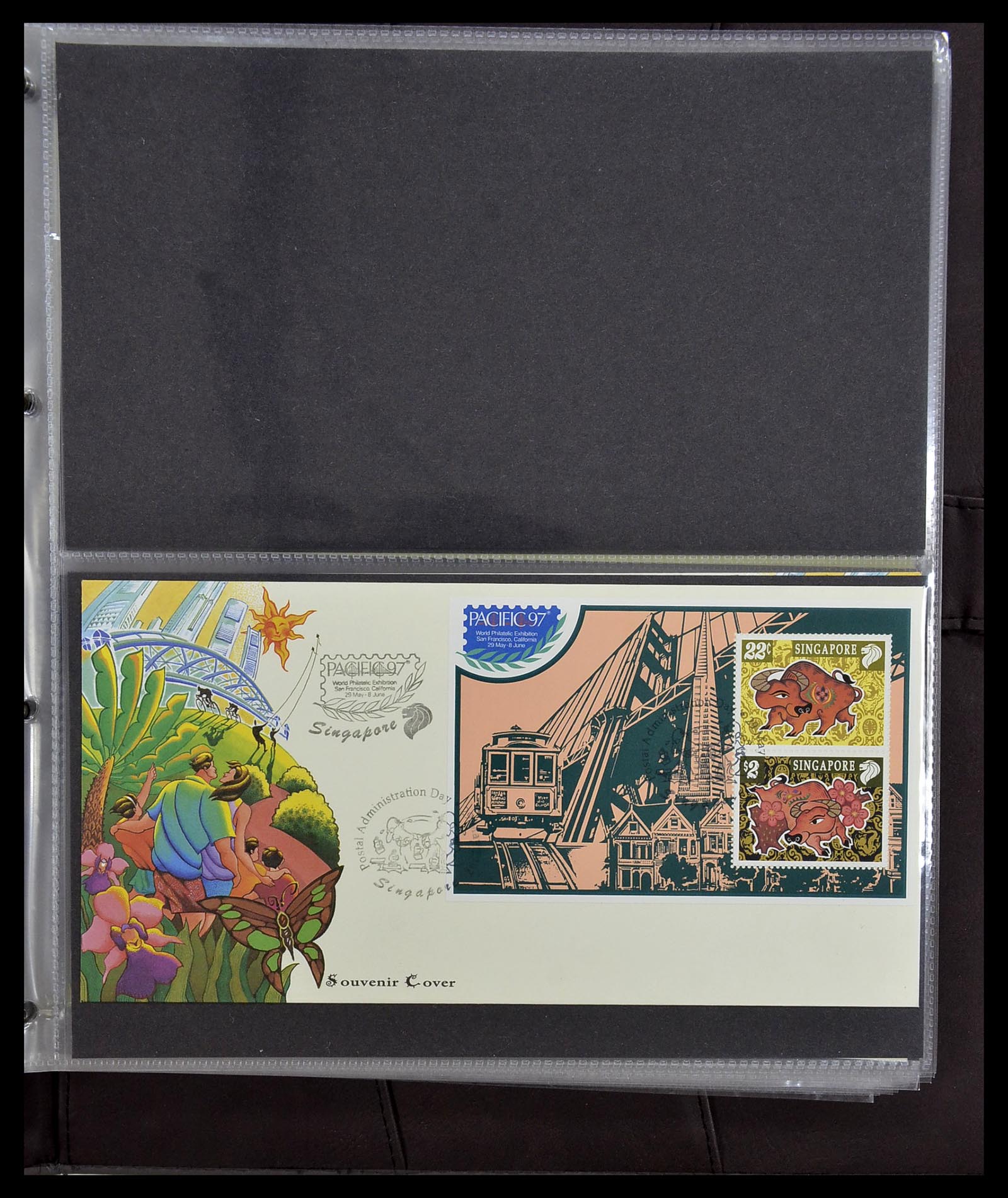 34394 186 - Postzegelverzameling 34394 Singapore FDC's 1948-2015!