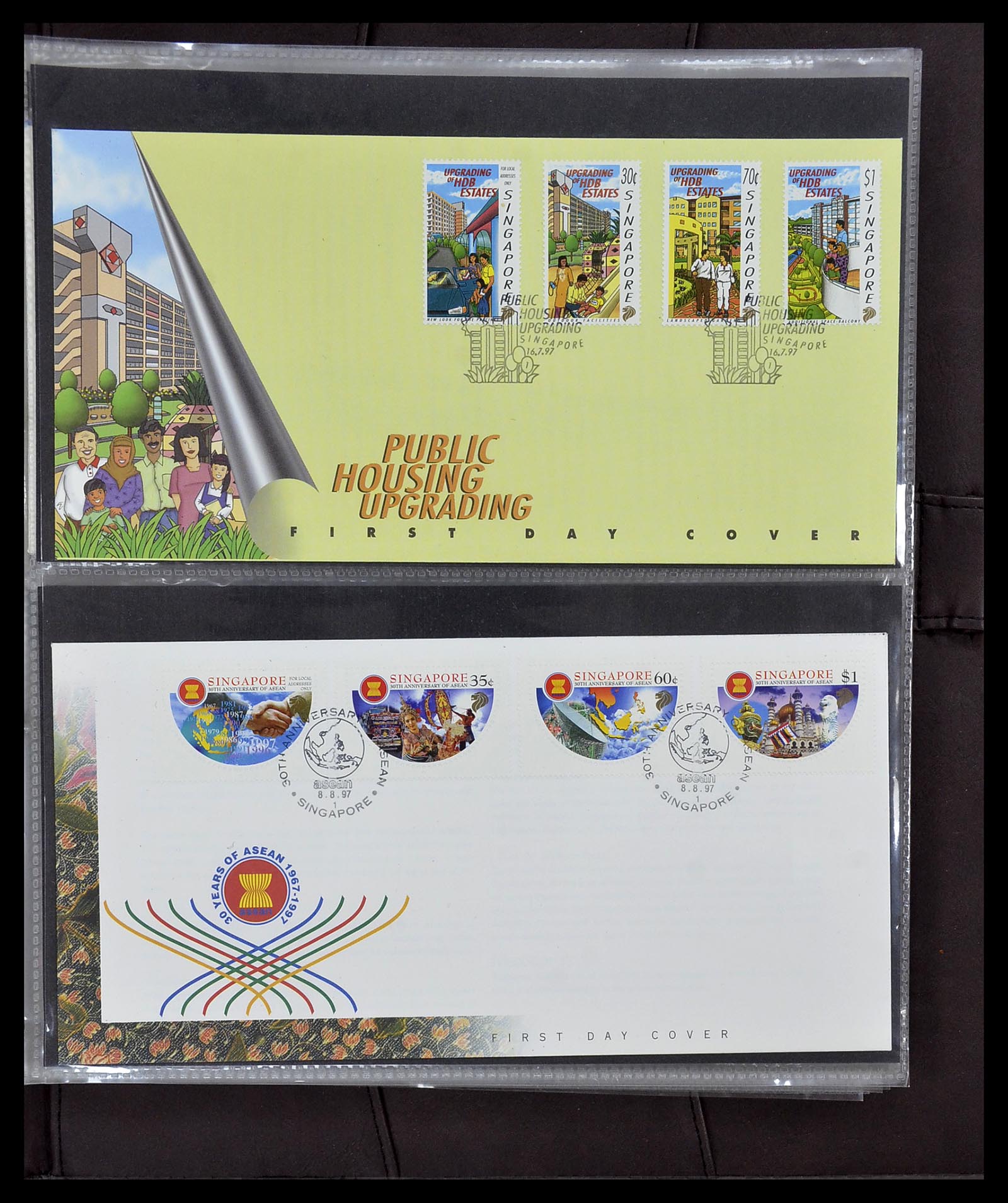 34394 192 - Postzegelverzameling 34394 Singapore FDC's 1948-2015!