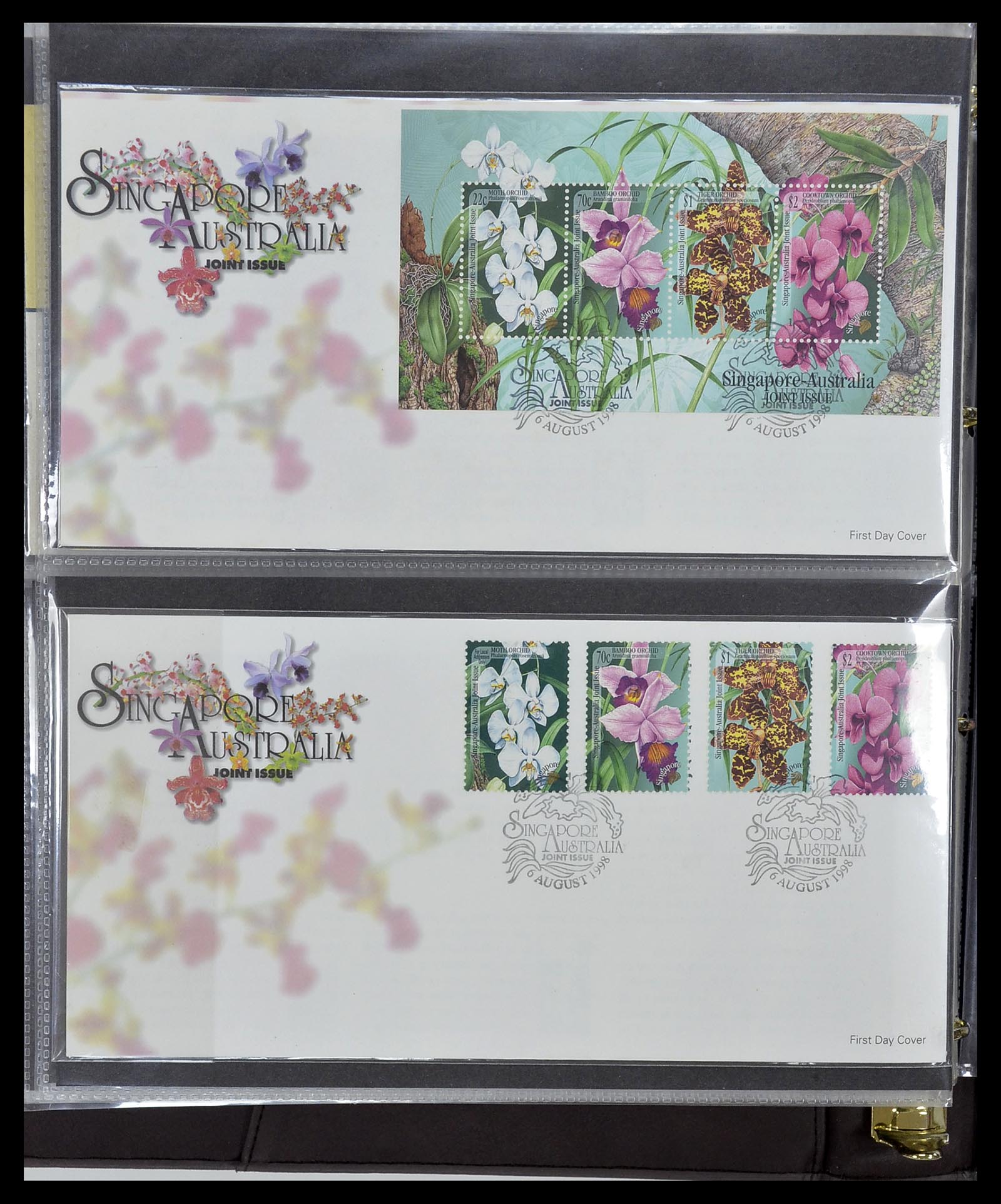34394 204 - Postzegelverzameling 34394 Singapore FDC's 1948-2015!