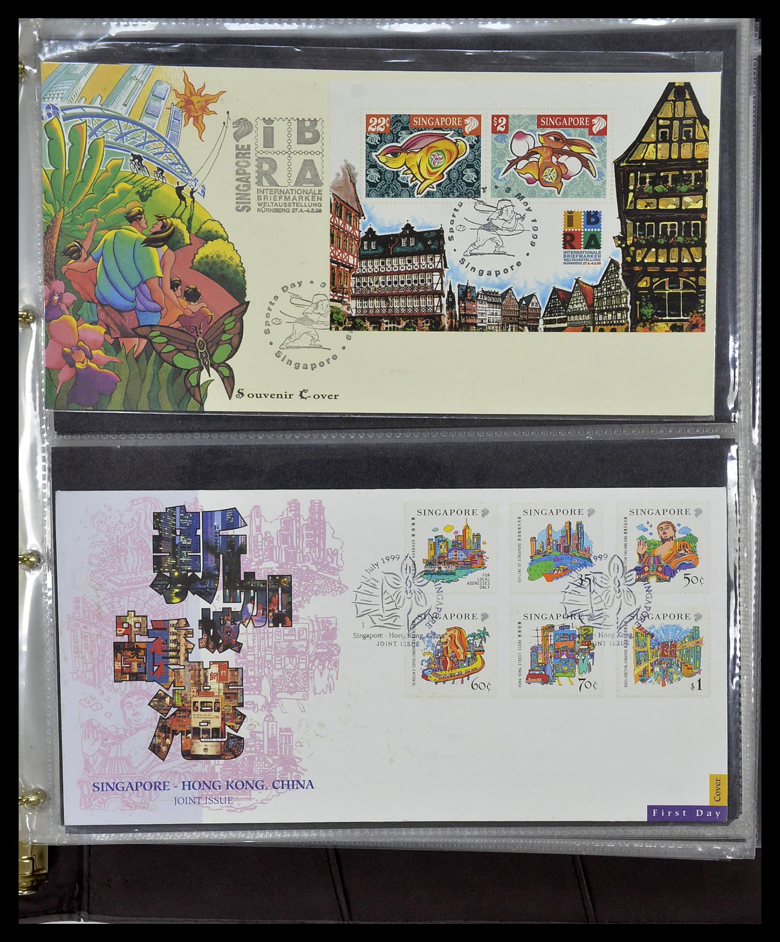 34394 211 - Postzegelverzameling 34394 Singapore FDC's 1948-2015!