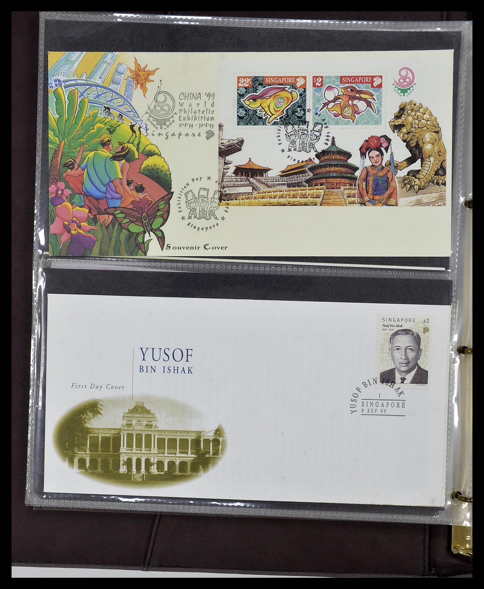 34394 216 - Postzegelverzameling 34394 Singapore FDC's 1948-2015!