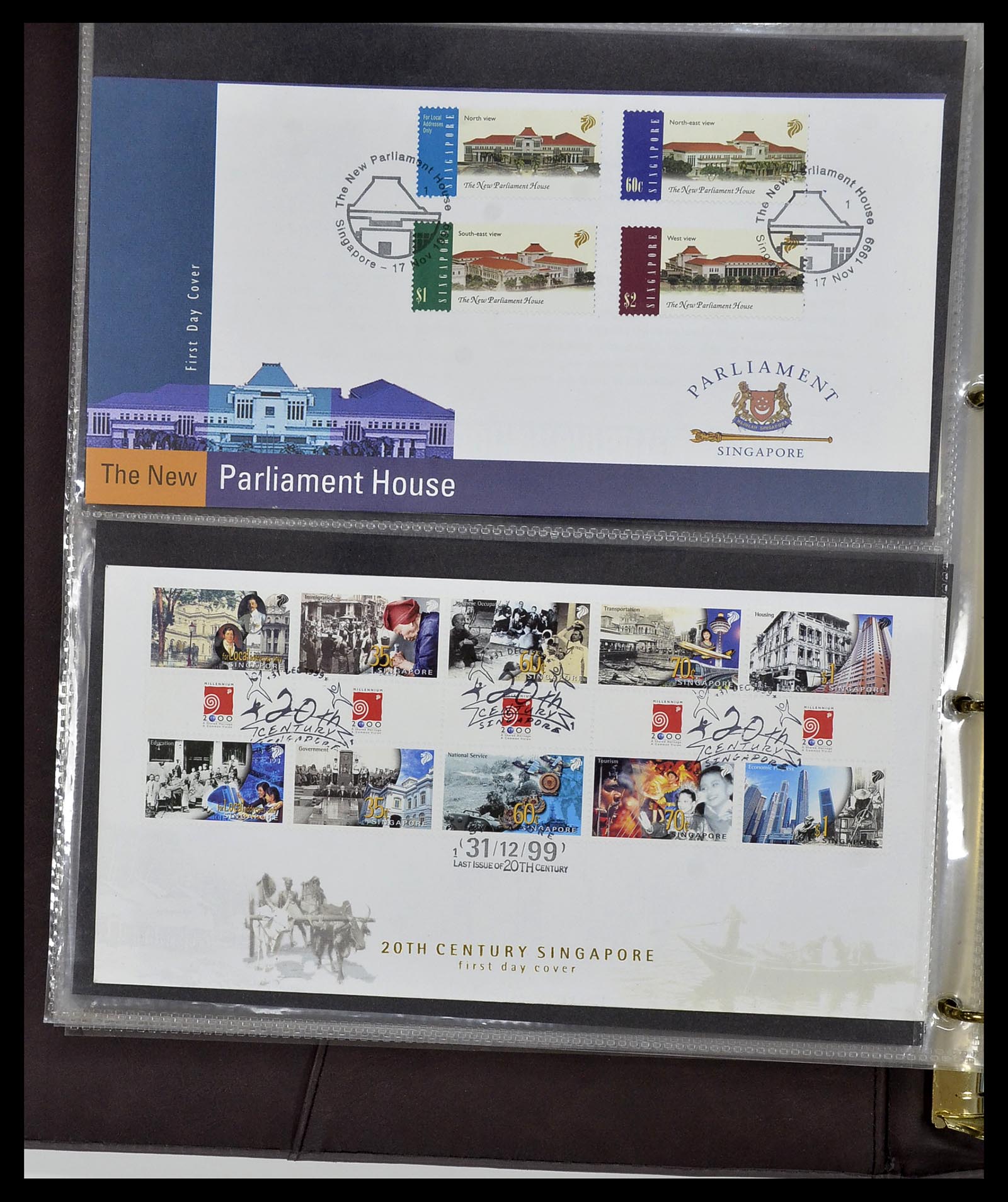 34394 218 - Postzegelverzameling 34394 Singapore FDC's 1948-2015!