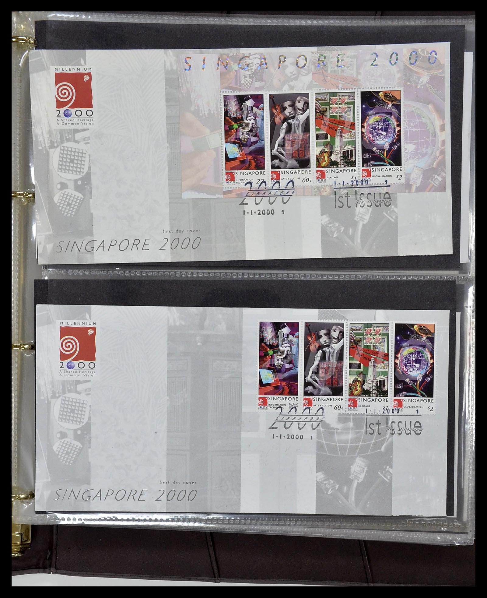 34394 219 - Postzegelverzameling 34394 Singapore FDC's 1948-2015!