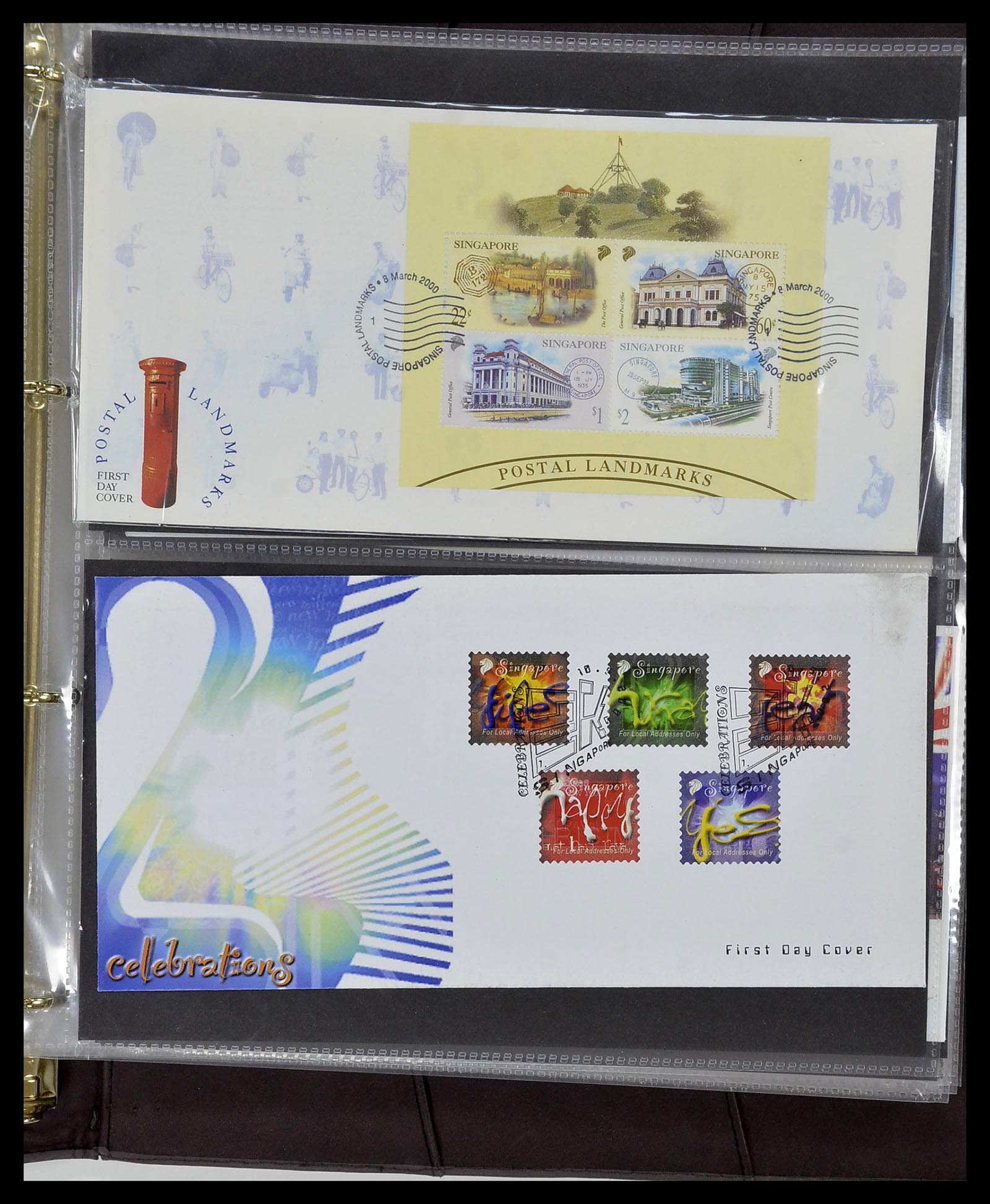 34394 223 - Postzegelverzameling 34394 Singapore FDC's 1948-2015!