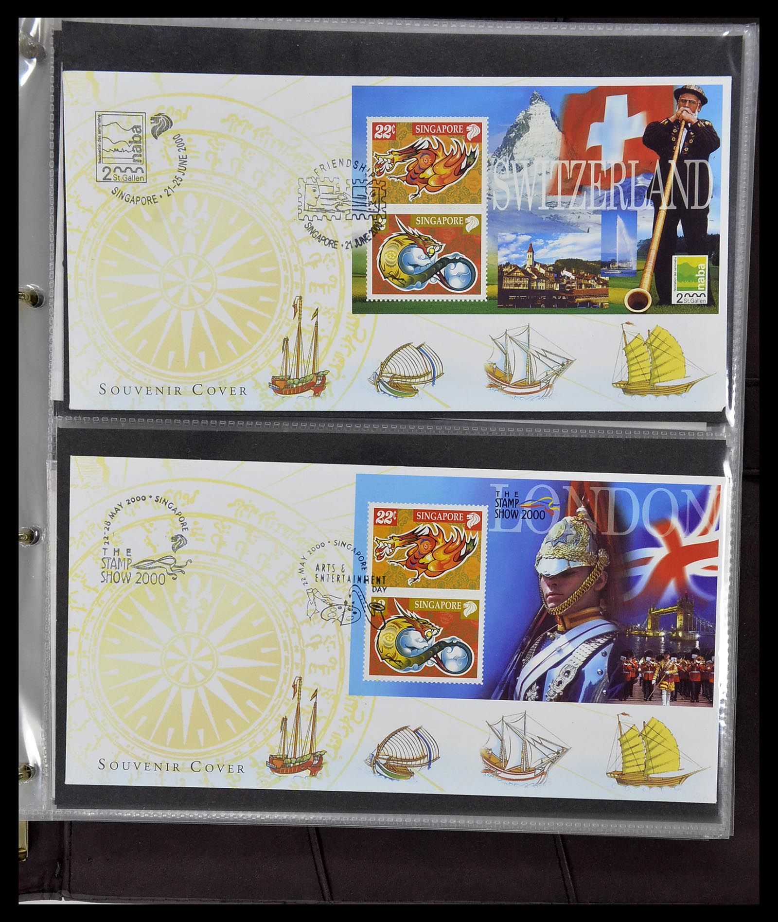 34394 224 - Postzegelverzameling 34394 Singapore FDC's 1948-2015!