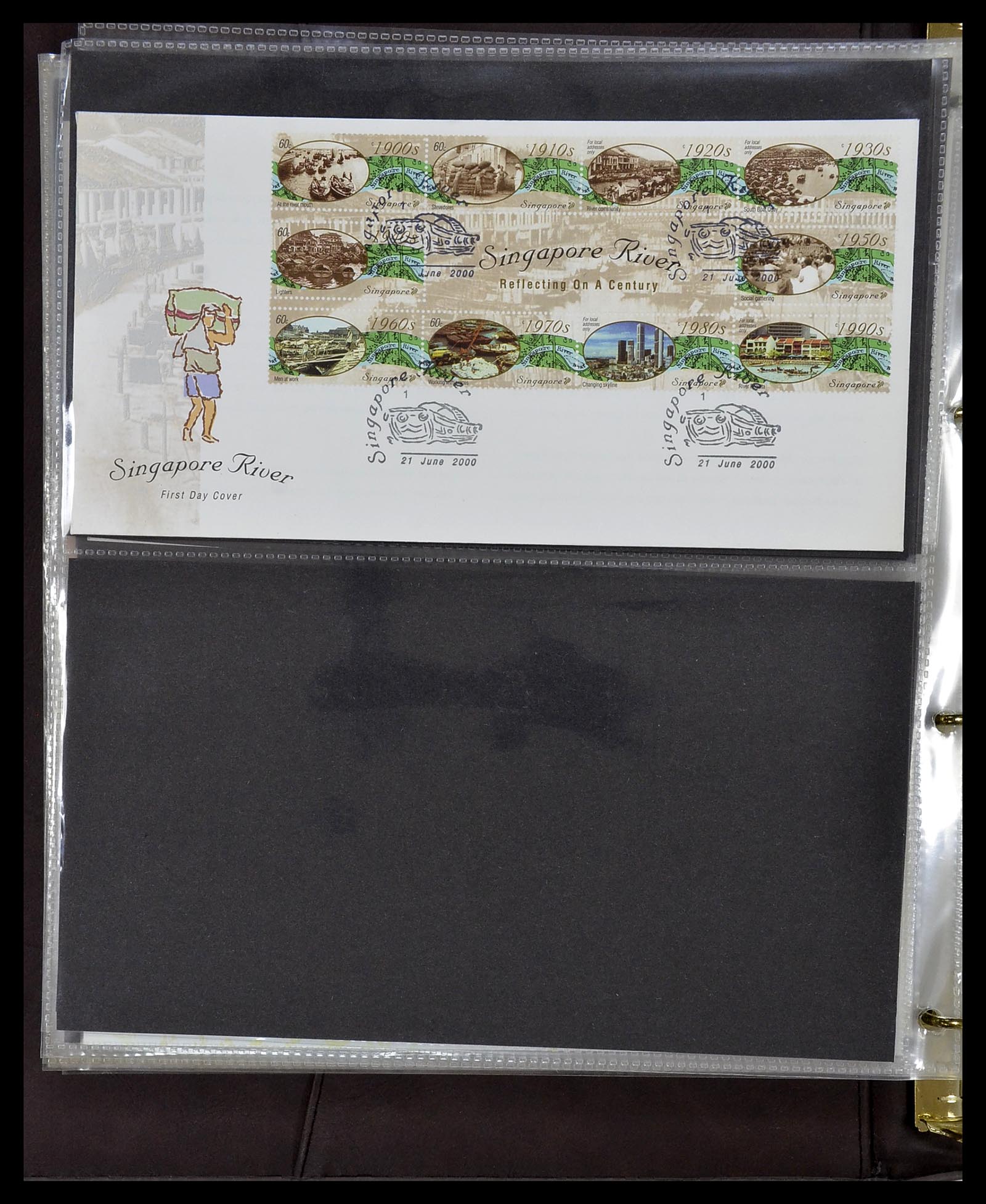 34394 225 - Postzegelverzameling 34394 Singapore FDC's 1948-2015!