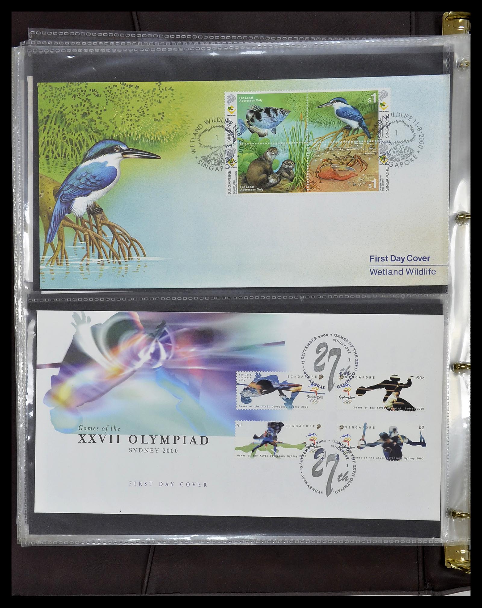 34394 227 - Postzegelverzameling 34394 Singapore FDC's 1948-2015!