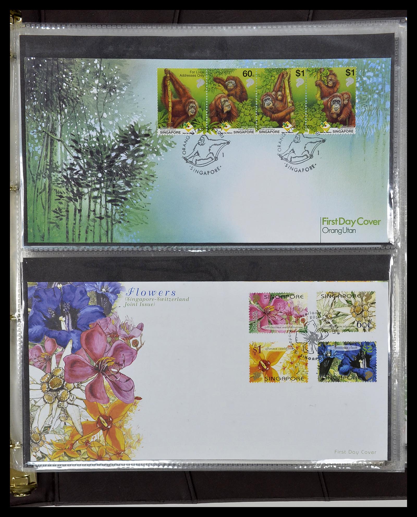 34394 247 - Postzegelverzameling 34394 Singapore FDC's 1948-2015!