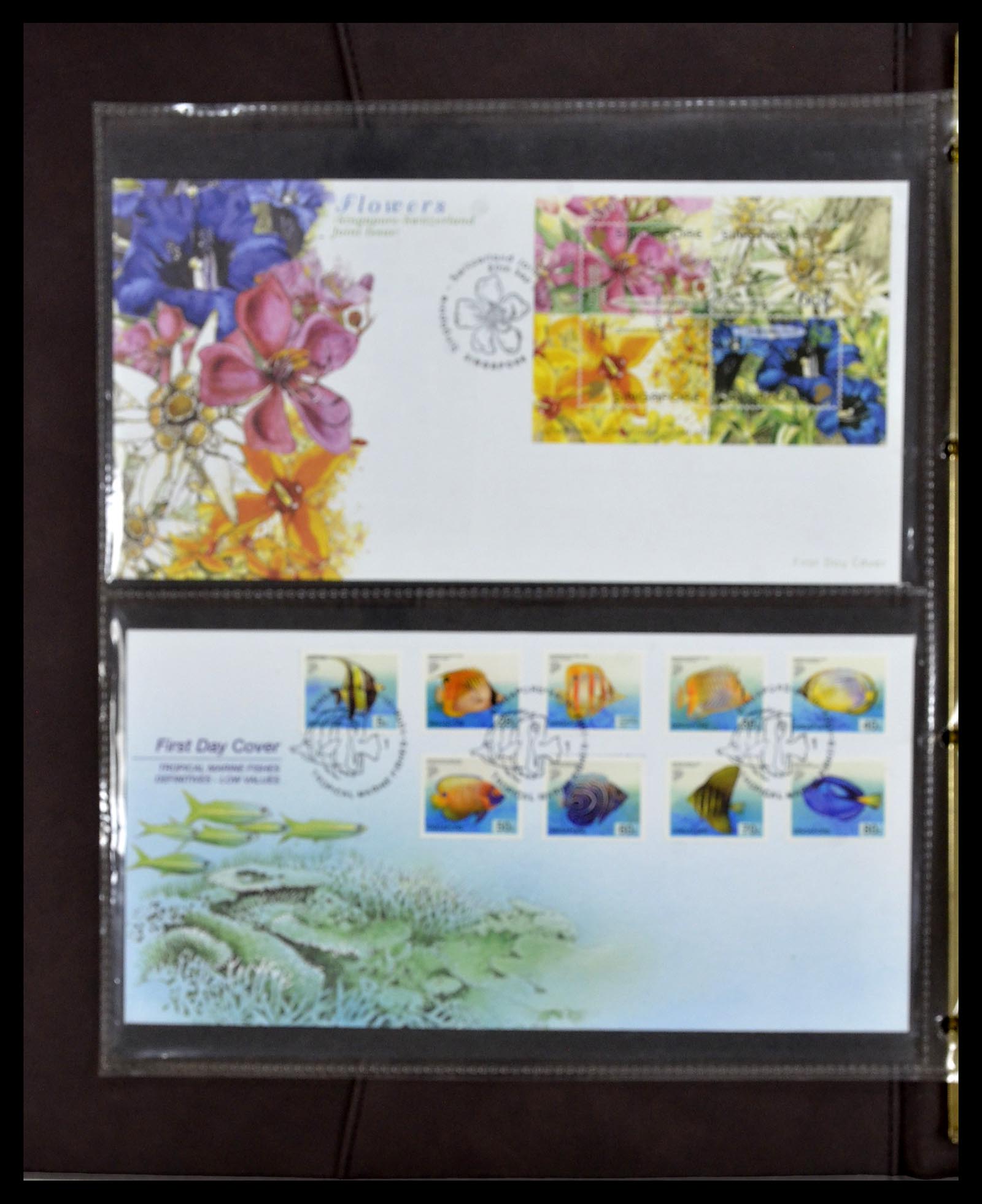 34394 248 - Postzegelverzameling 34394 Singapore FDC's 1948-2015!