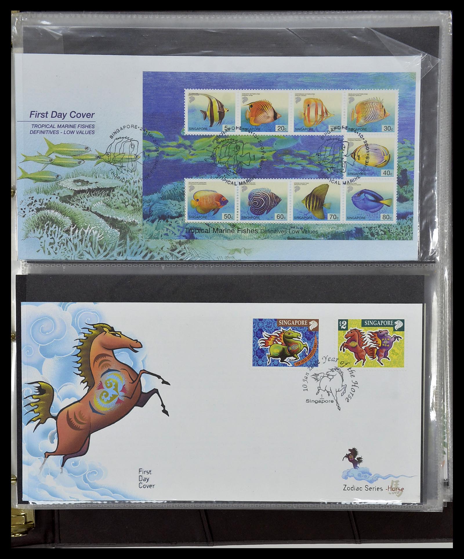 34394 249 - Postzegelverzameling 34394 Singapore FDC's 1948-2015!