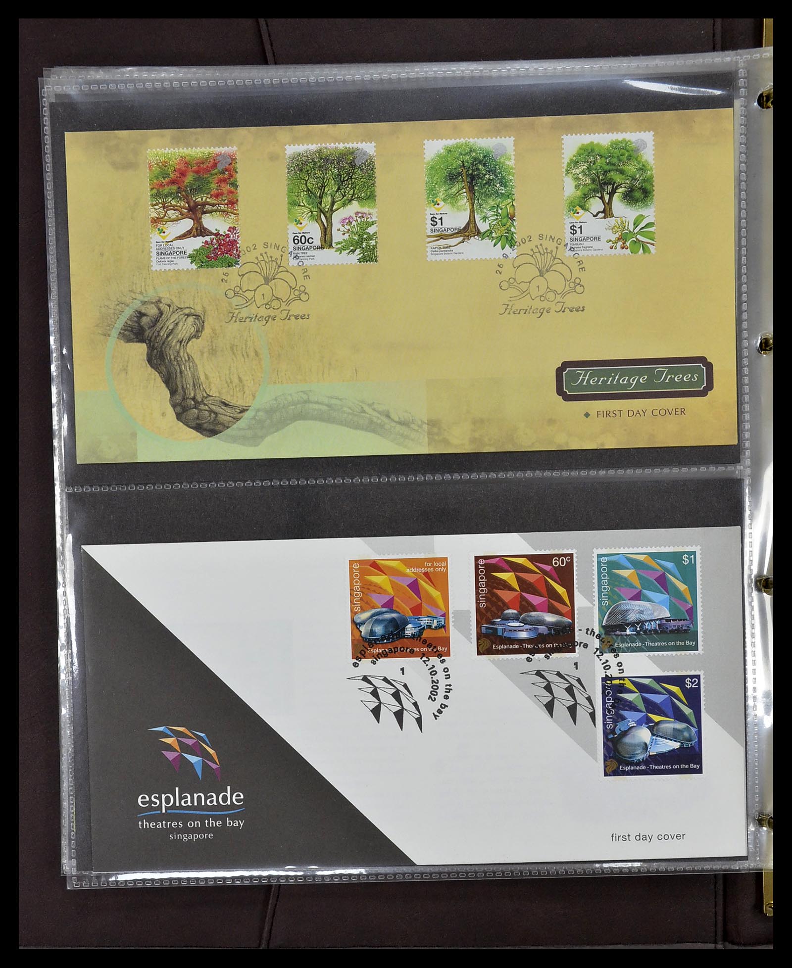34394 256 - Postzegelverzameling 34394 Singapore FDC's 1948-2015!
