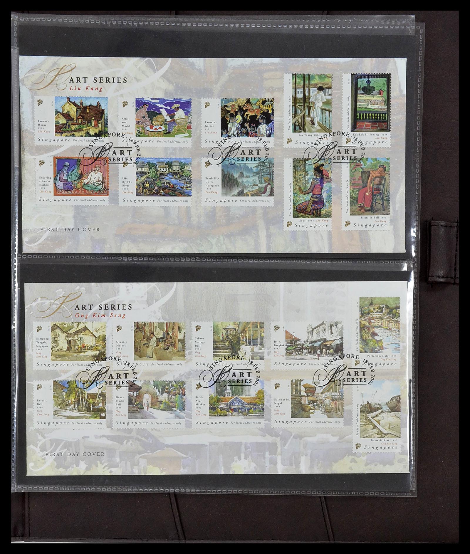 34394 282 - Postzegelverzameling 34394 Singapore FDC's 1948-2015!