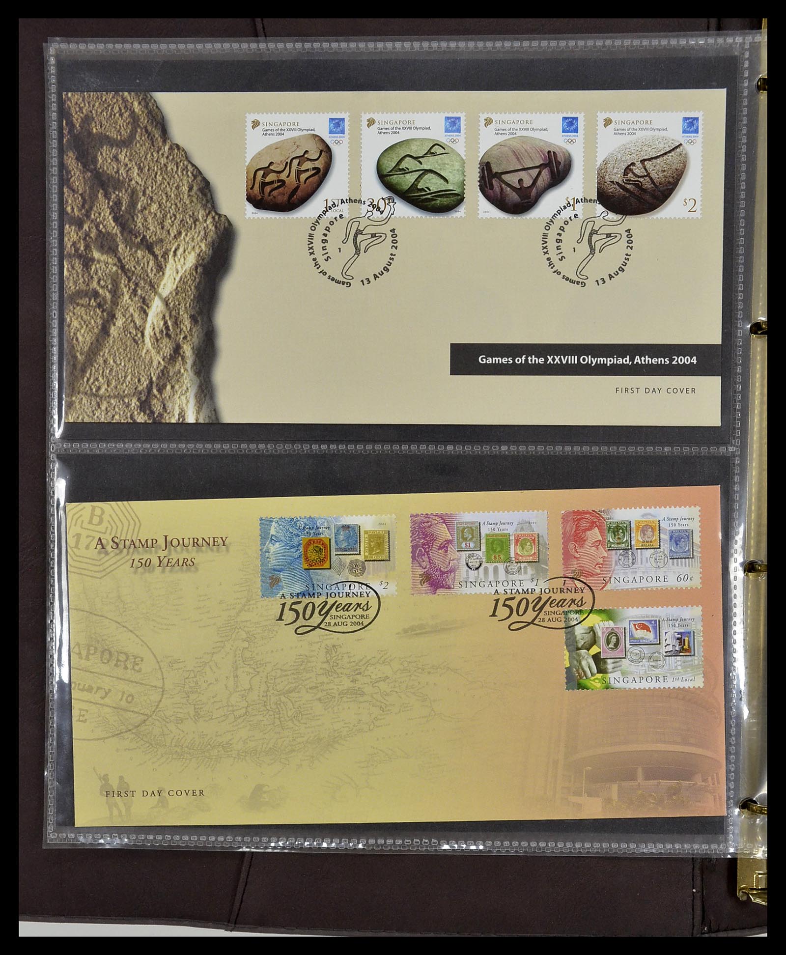 34394 289 - Postzegelverzameling 34394 Singapore FDC's 1948-2015!