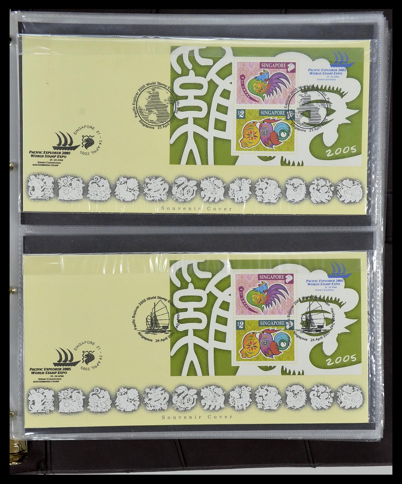 34394 296 - Postzegelverzameling 34394 Singapore FDC's 1948-2015!