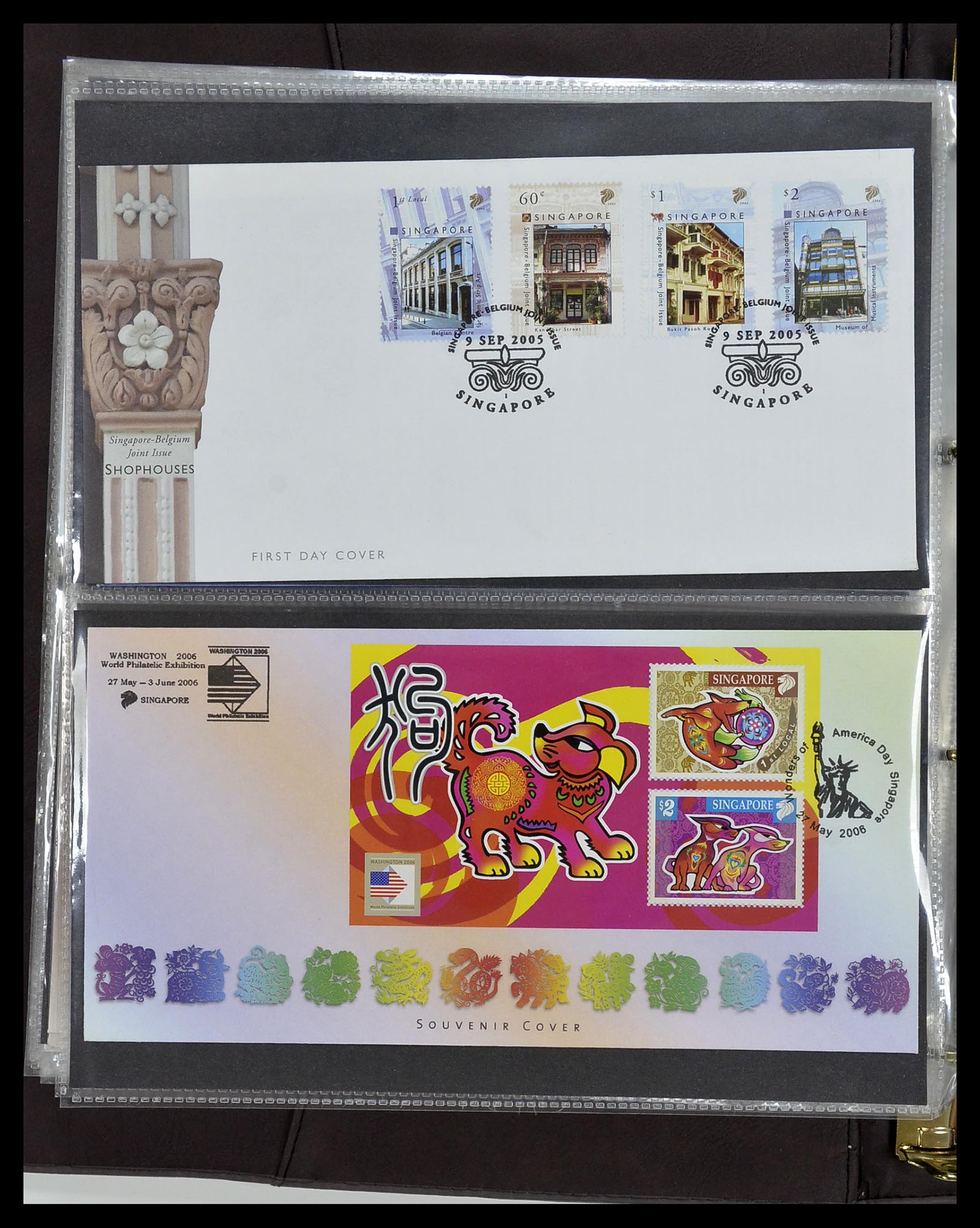 34394 308 - Postzegelverzameling 34394 Singapore FDC's 1948-2015!