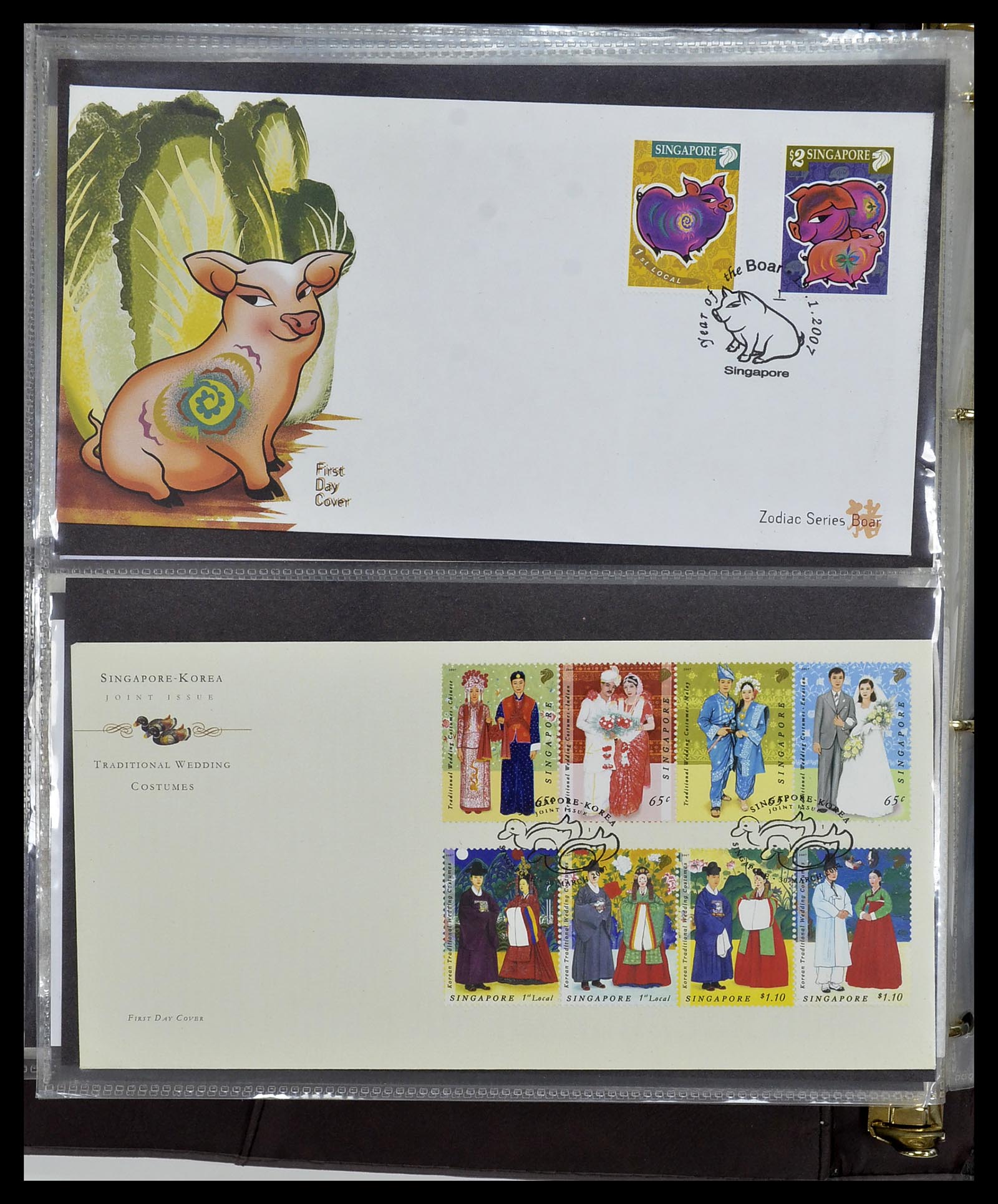 34394 316 - Postzegelverzameling 34394 Singapore FDC's 1948-2015!