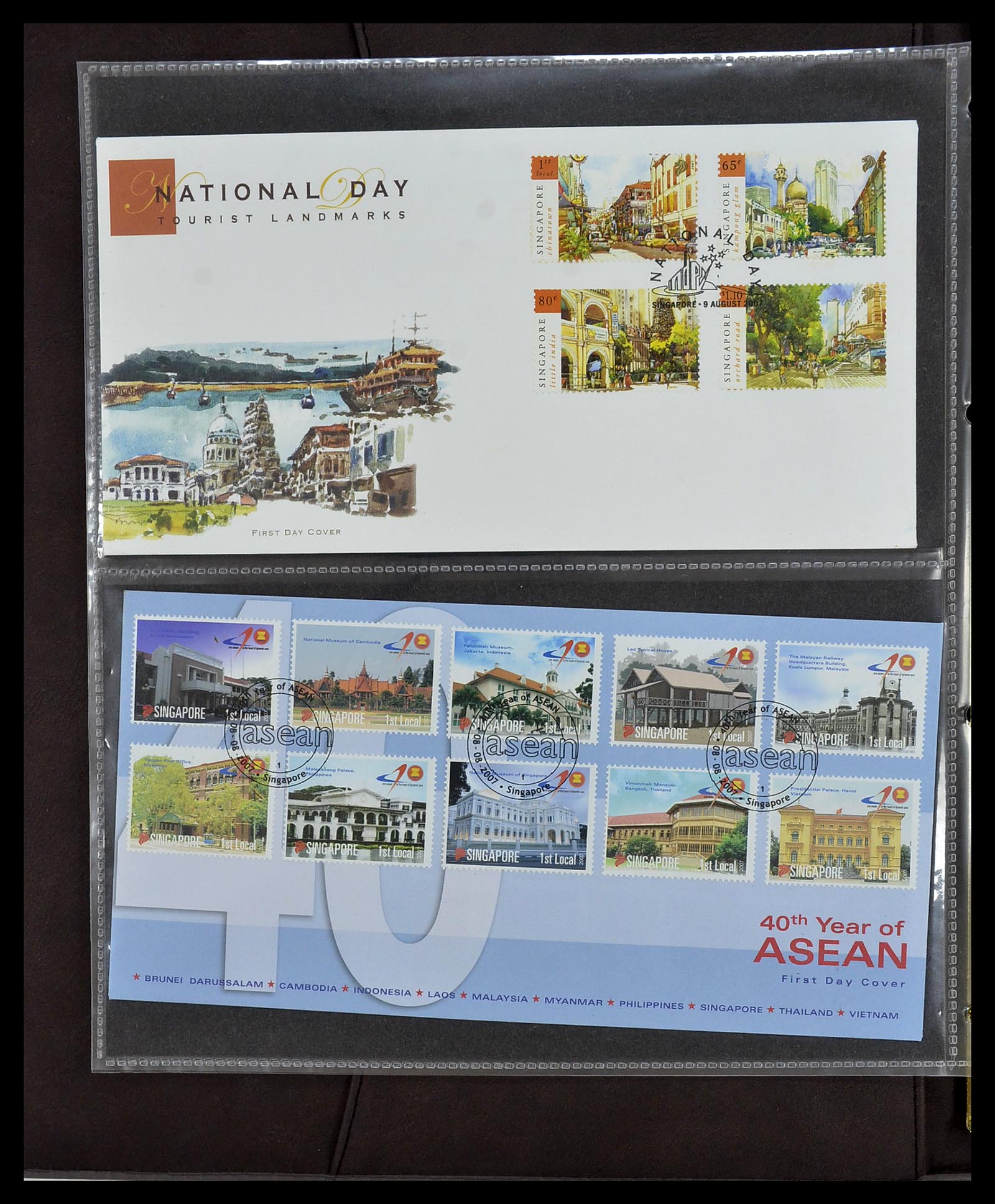 34394 327 - Postzegelverzameling 34394 Singapore FDC's 1948-2015!